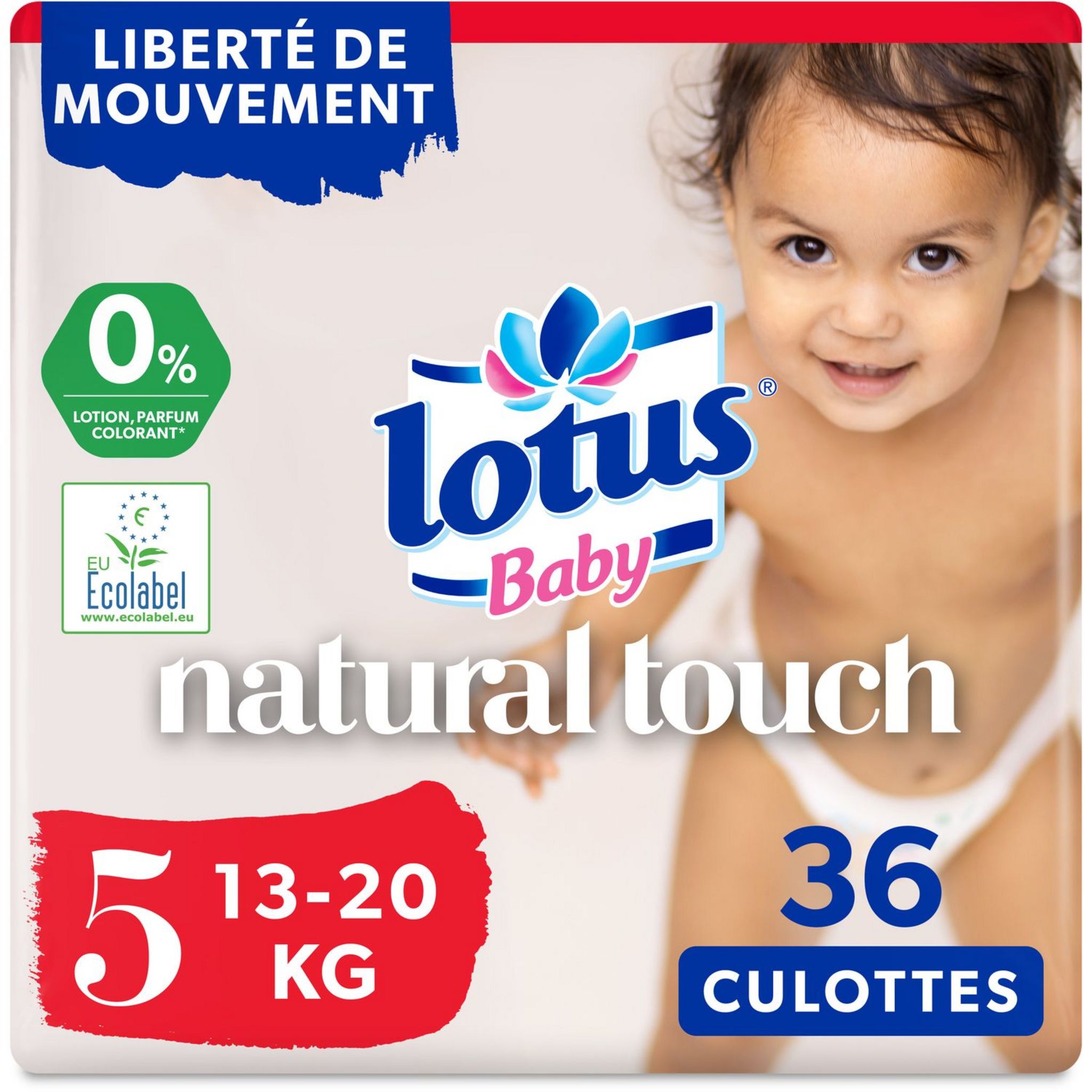 LOTUS BABY Natural touch couchesculottes taille 5 (1320kg) 36 couches