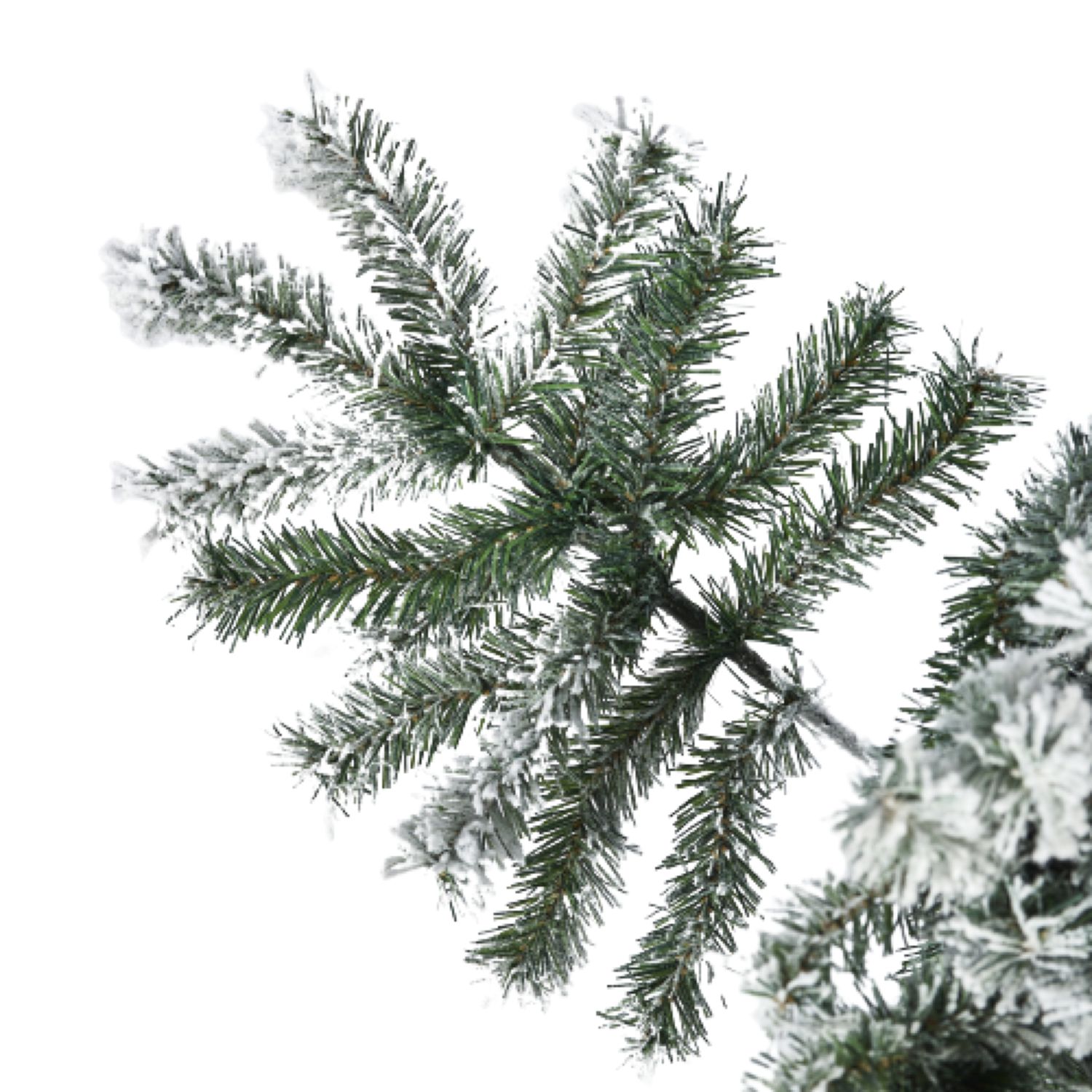 Voir la diapositive 4 : ACTUEL Sapin Artificiel Enneigé - Hauteur 150 cm 324 Branches avec support en métal