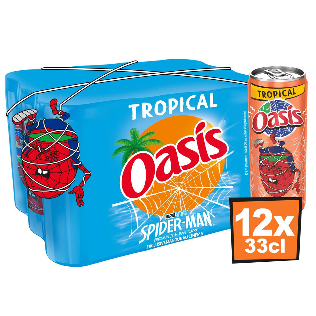 OASIS Boisson aux fruits Tropical boîtes slim 12x33cl