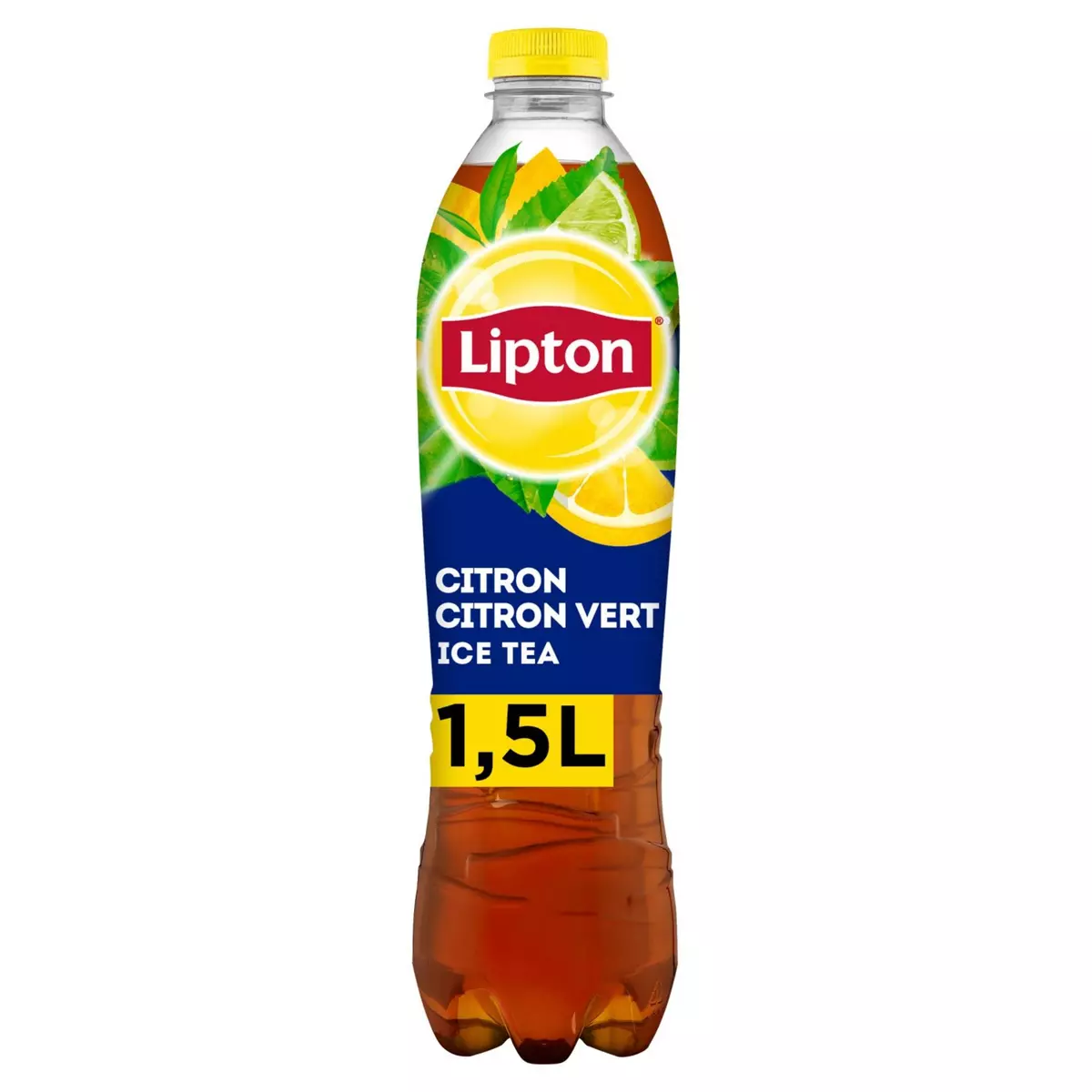 LIPTON Boisson Ice tea à base de thé saveur citron citron vert 1,5l