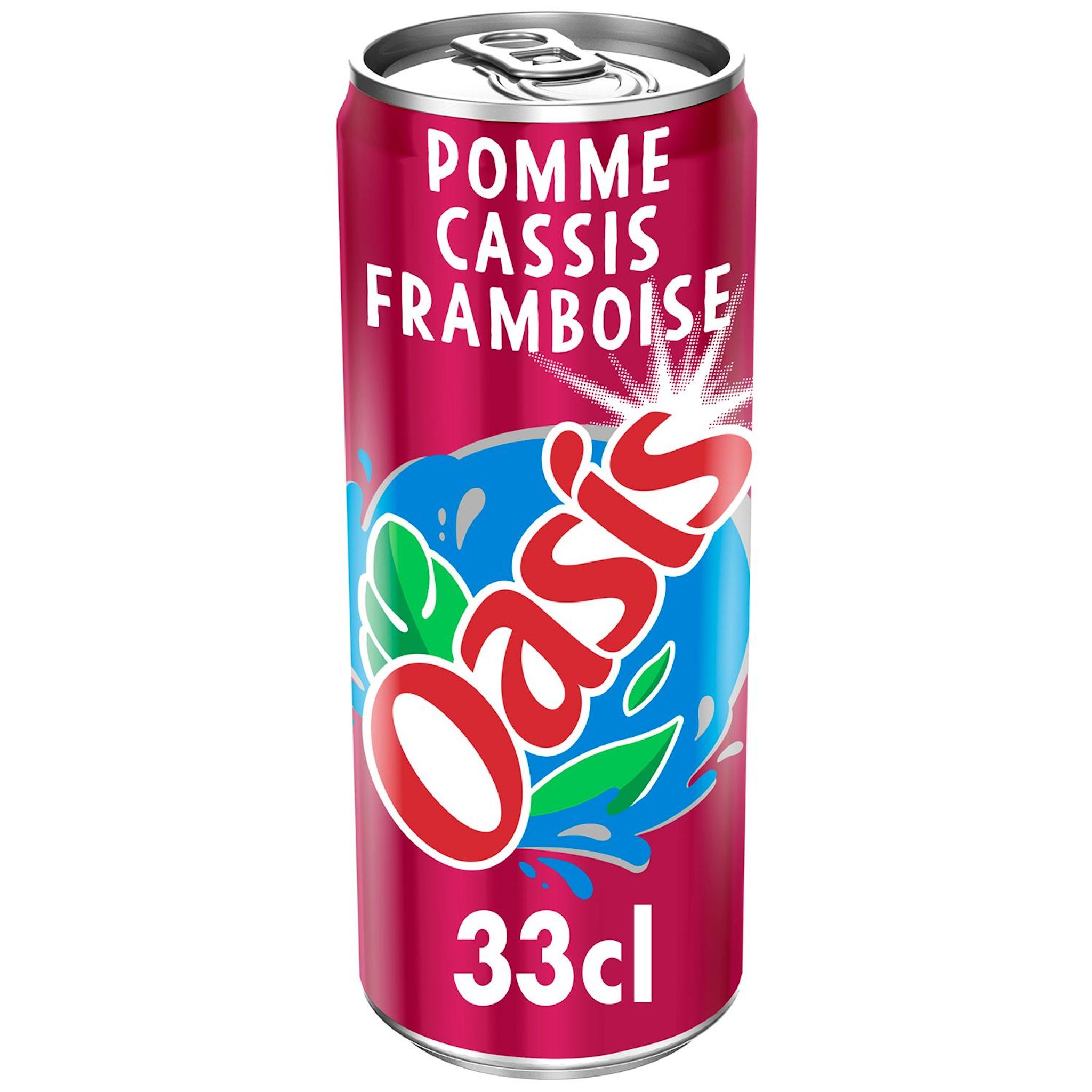 Voir la diapositive 3 : OASIS Boisson aux fruits saveur pomme cassis framboise boîte 33cl