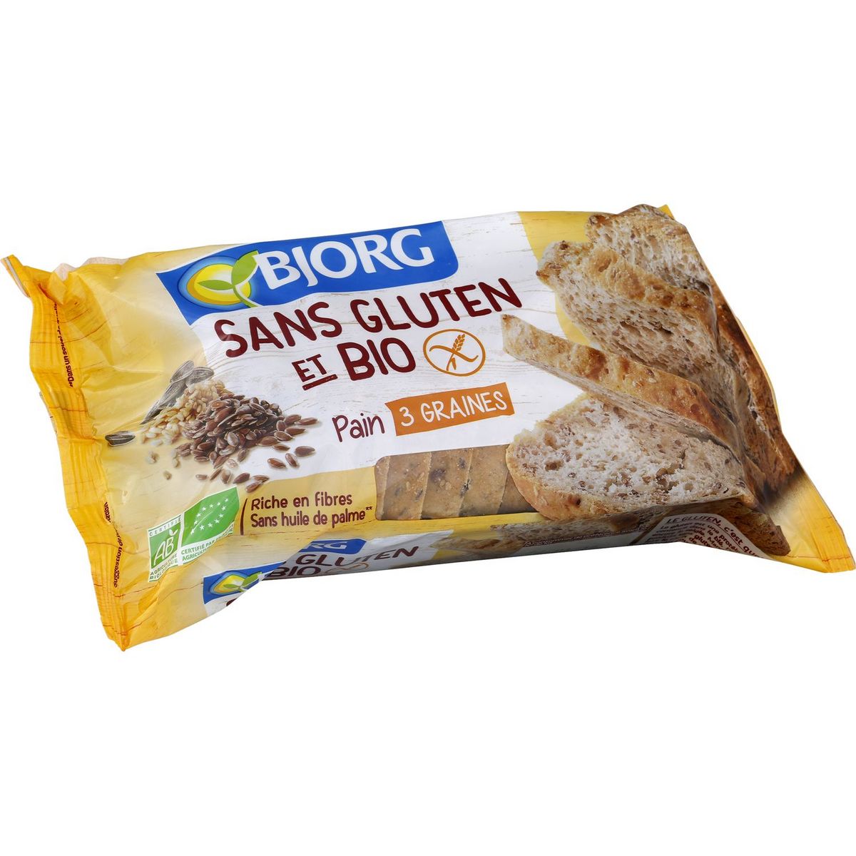 BJORG Pain bio aux 3 graines sans gluten 300g