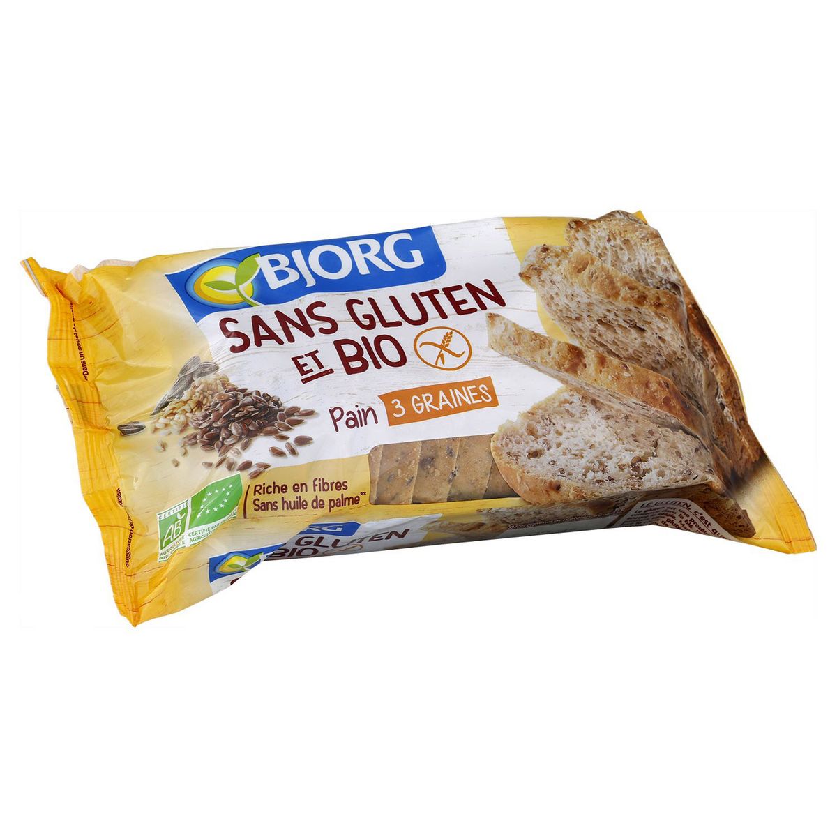 BJORG Pain bio aux 3 graines sans gluten 300g