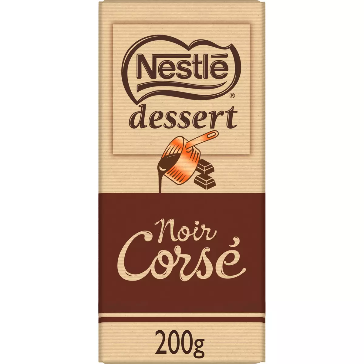 Tablette chocolat noir pâtissier Nestlé dessert 170g sur