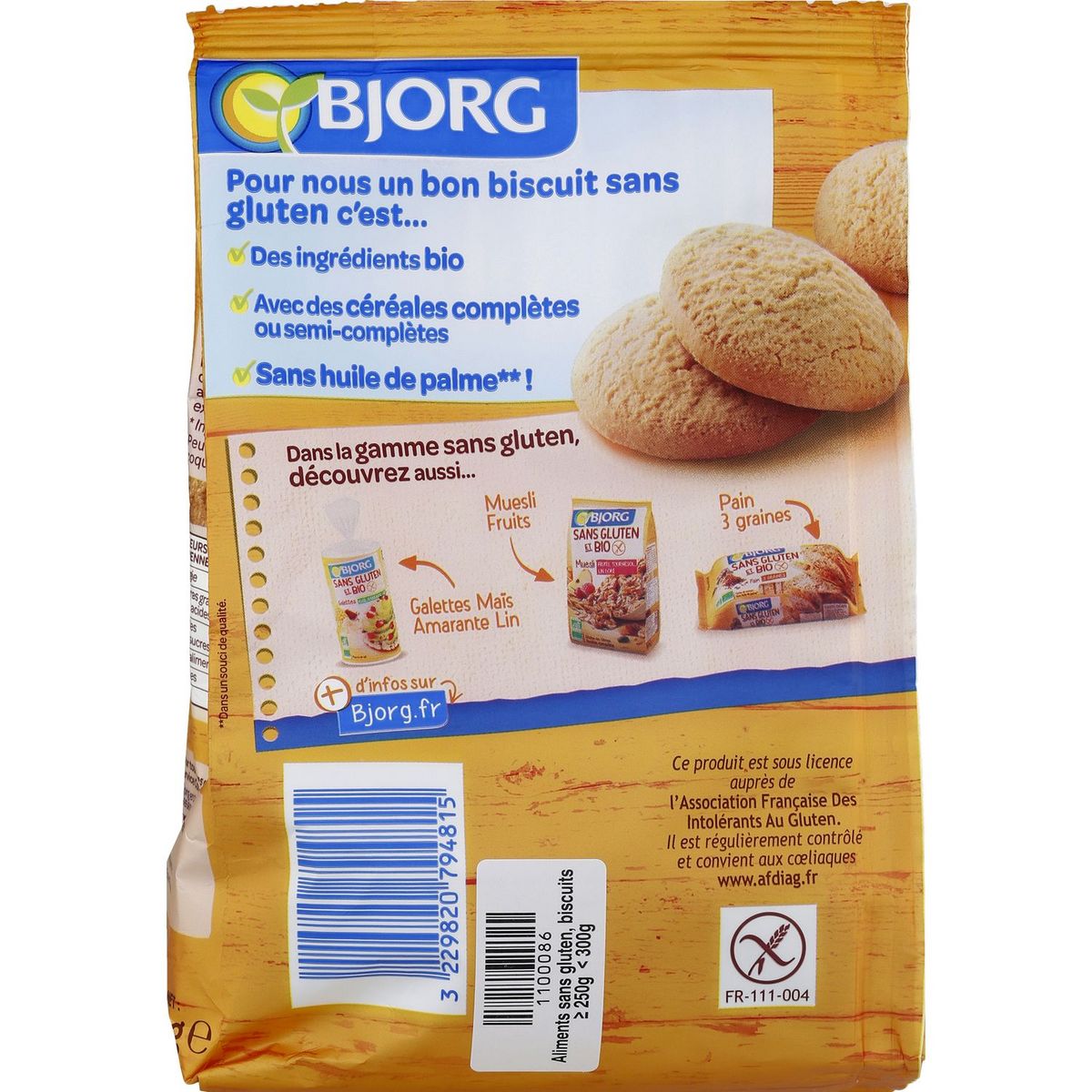 BJORG Sablé sarrasin vanille sans gluten bio 250g