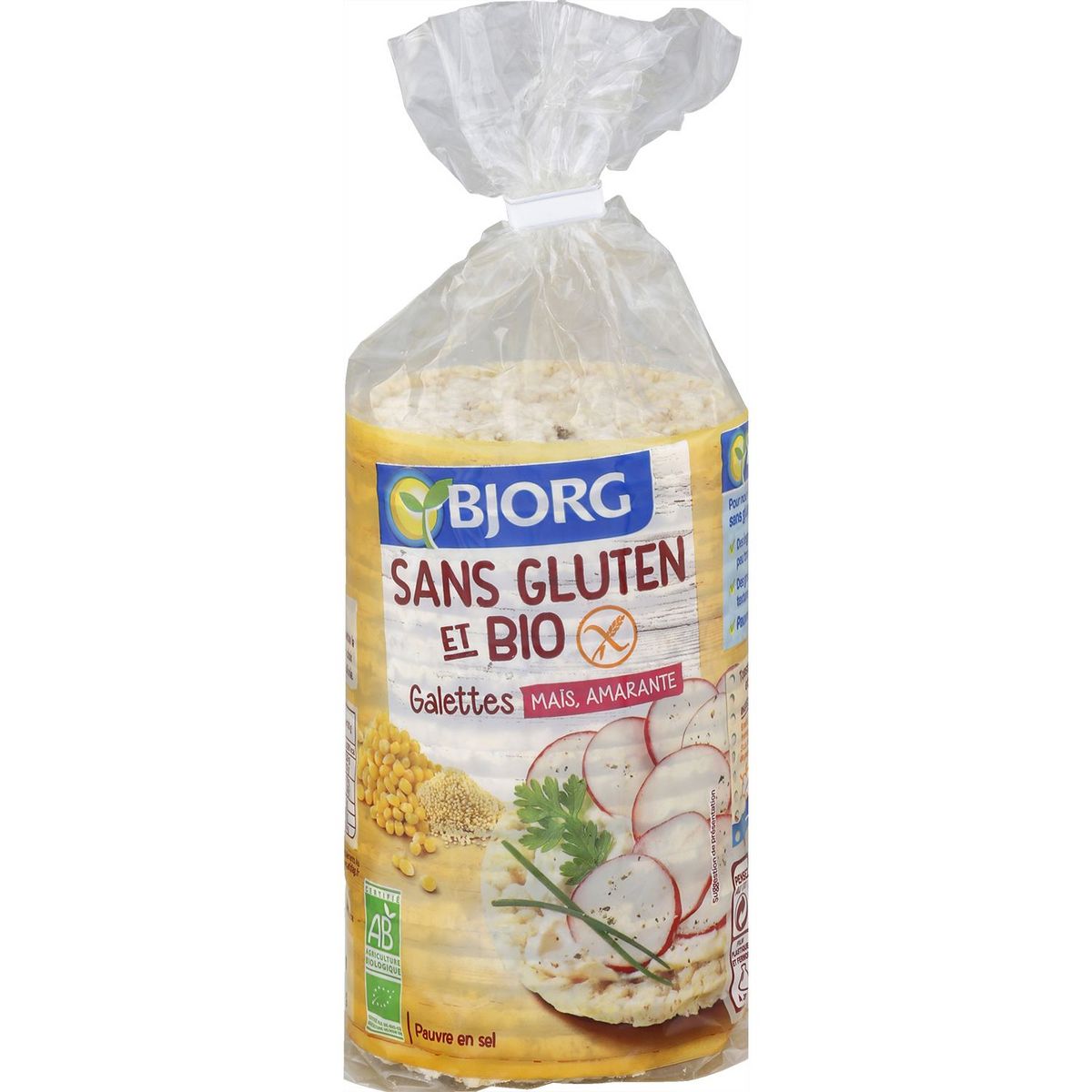 BJORG Galettes de maïs et amarante bio sans gluten 150g