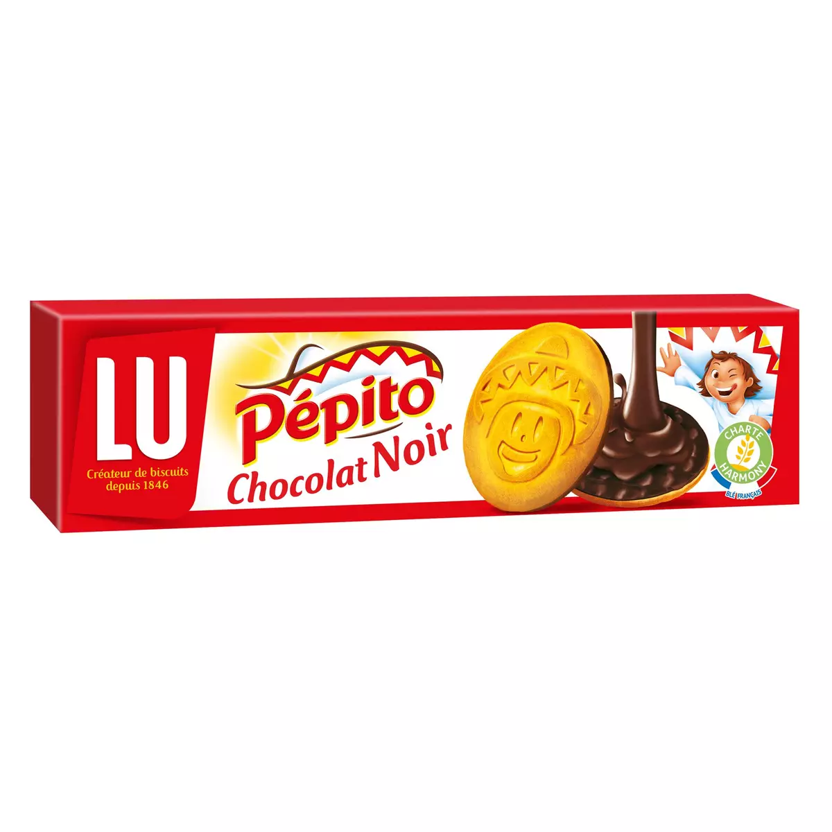PEPITO Biscuits nappés de chocolat noir 192g