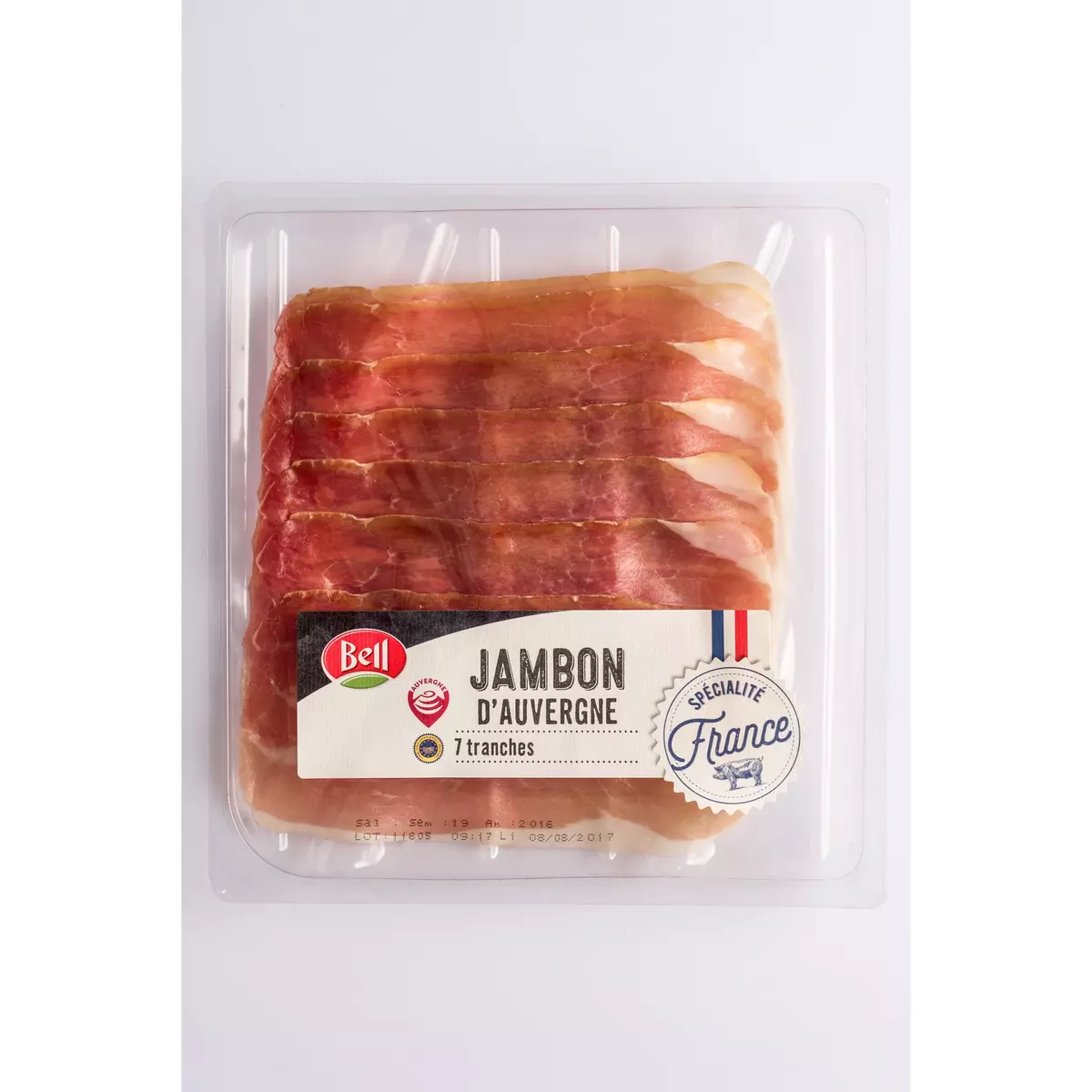 BELL Jambon d'Auvergne IGP 7 tranches 100g