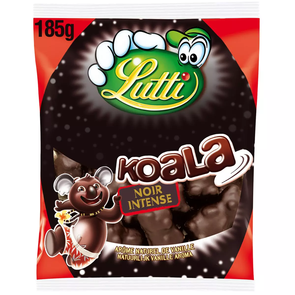 LUTTI Guimauves Koala au chocolat noir intense 185g