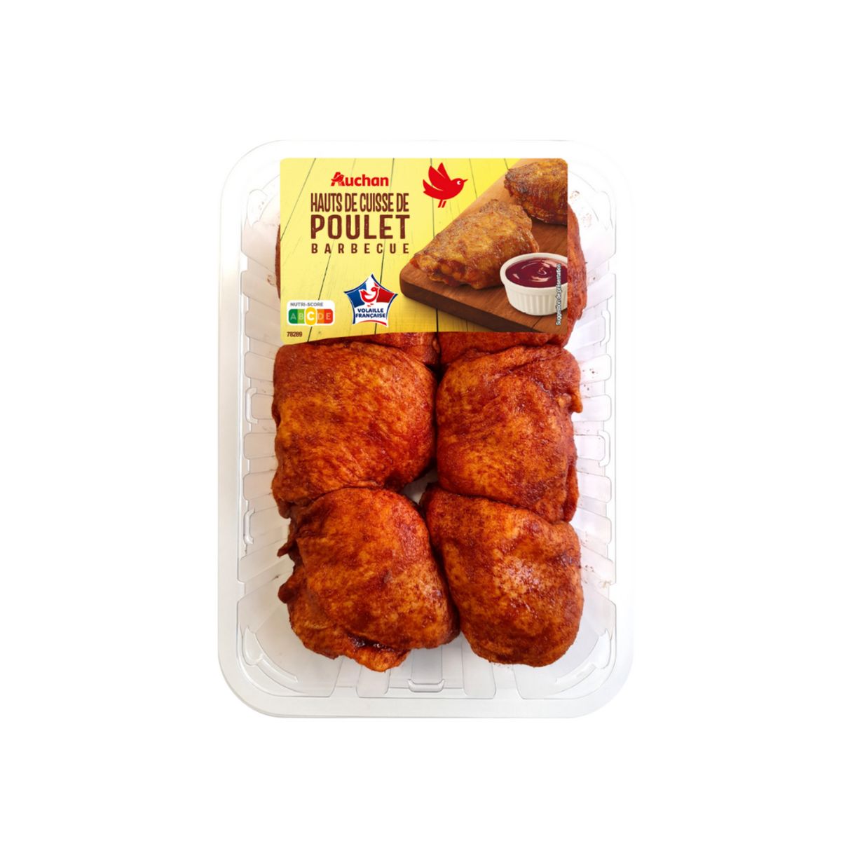 AUCHAN Hauts de cuisses de poulet saveur Mexicaine 900g