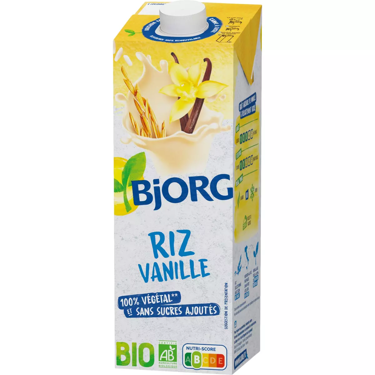 BJORG Boisson de riz vanille bio 1l