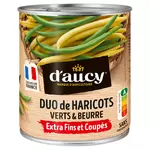 D'AUCY Duo de haricots verts et haricots beurre 100% cultivés France 455g