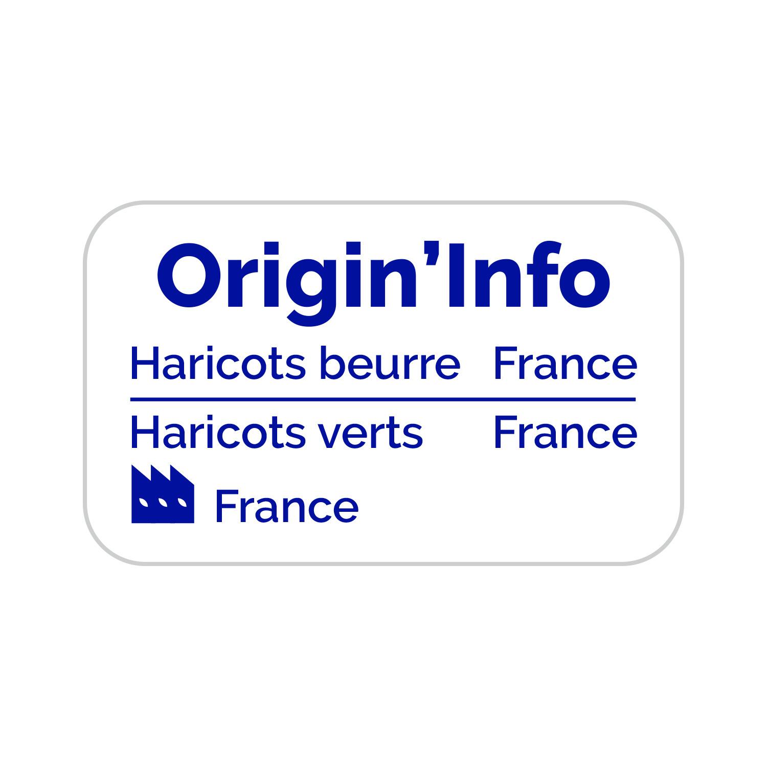 Voir la diapositive 2 : D'AUCY Duo de haricots verts et haricots beurre 100% cultivés France 455g