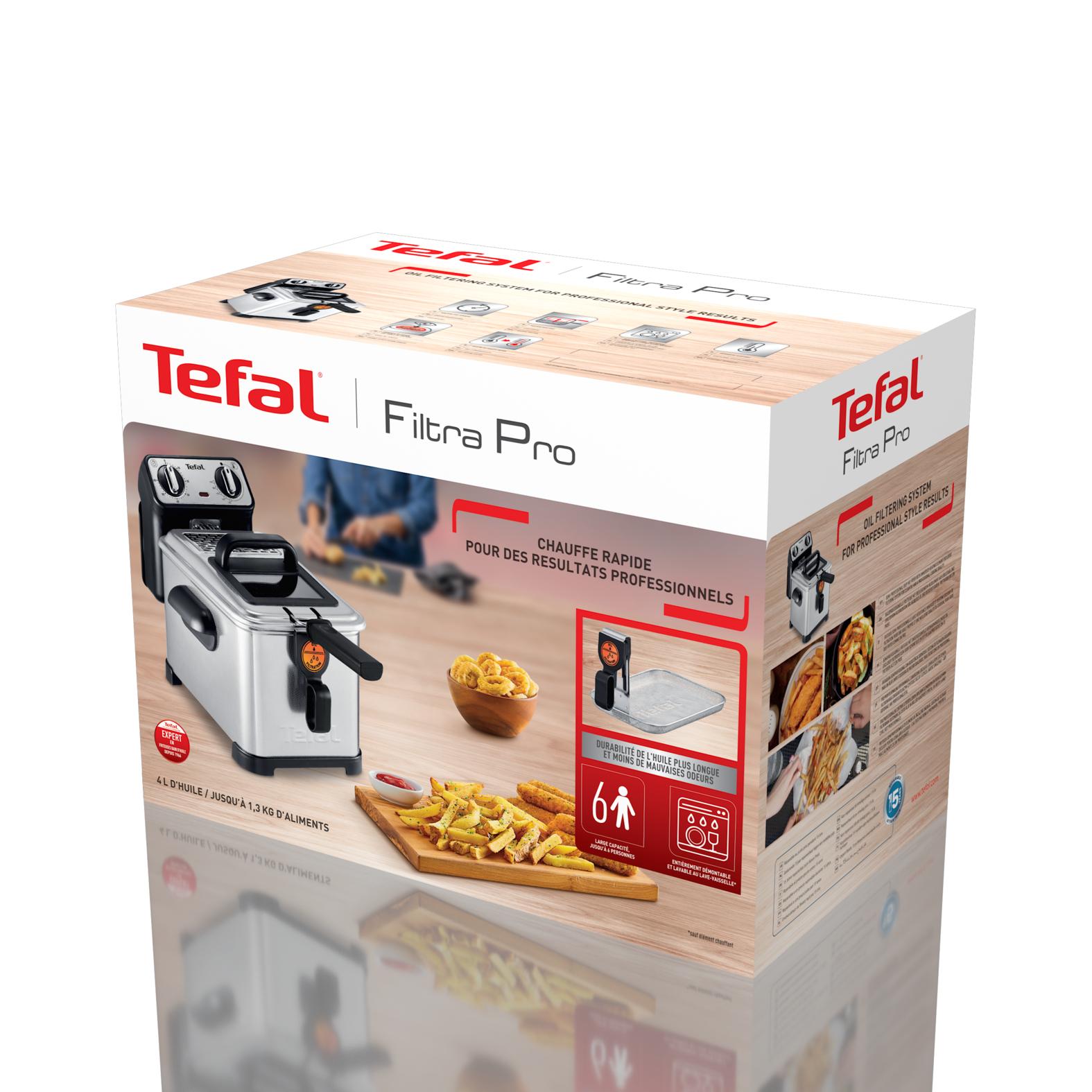 Voir la diapositive 4 : TEFAL Friteuse électrique semi-professionnelle Filtra FR516110 - Inox