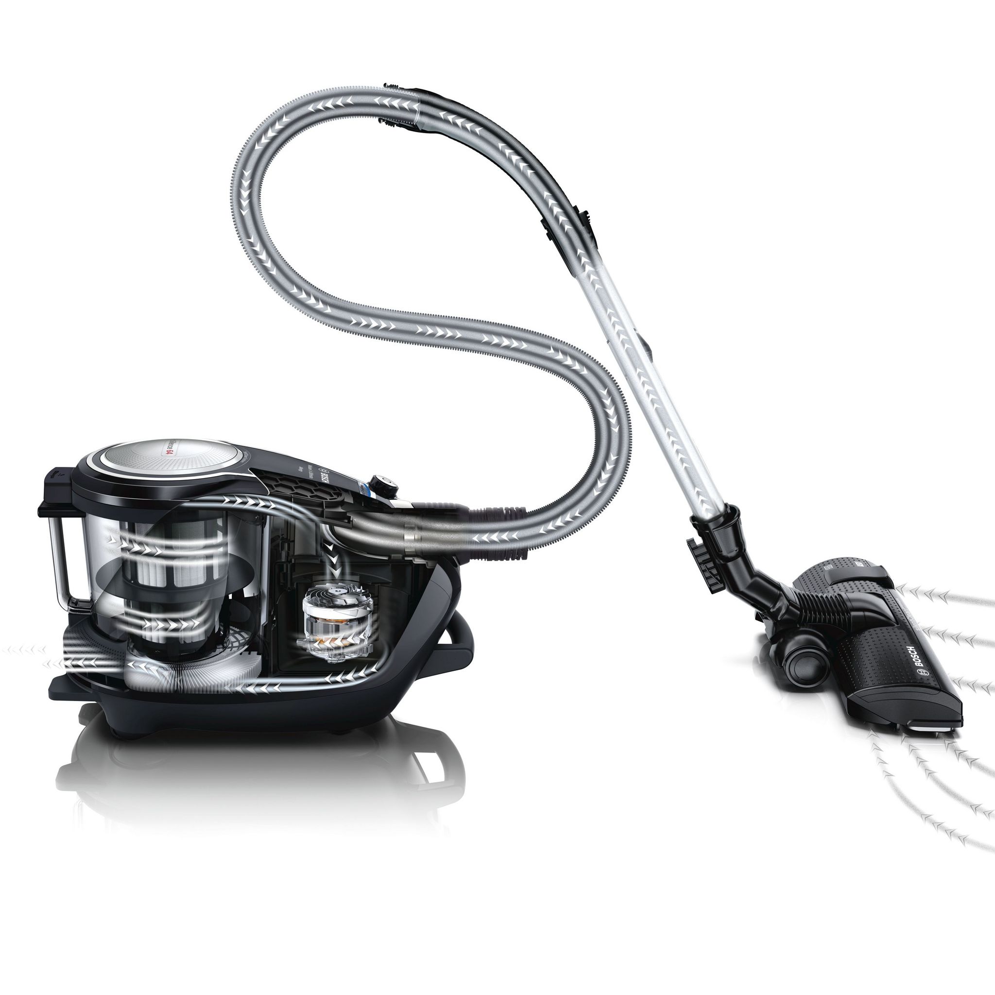 Voir la diapositive 6 : BOSCH Aspirateur traîneau sans sac GS70 Ultimate BGS7SIL64 - Noir