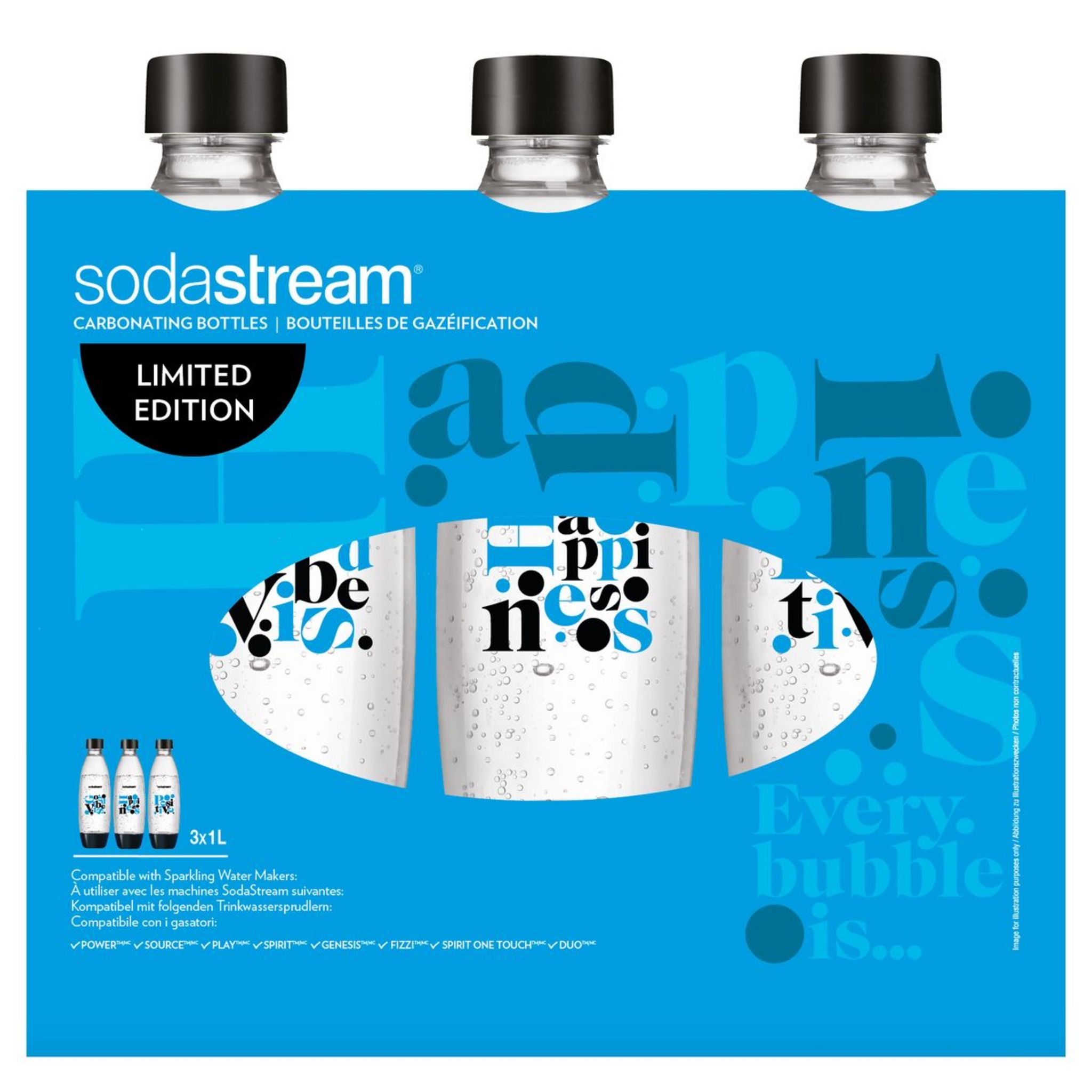 Voir la diapositive 3 : SODASTREAM Pack 3 bouteilles grand modèle FUSE HIPSTER