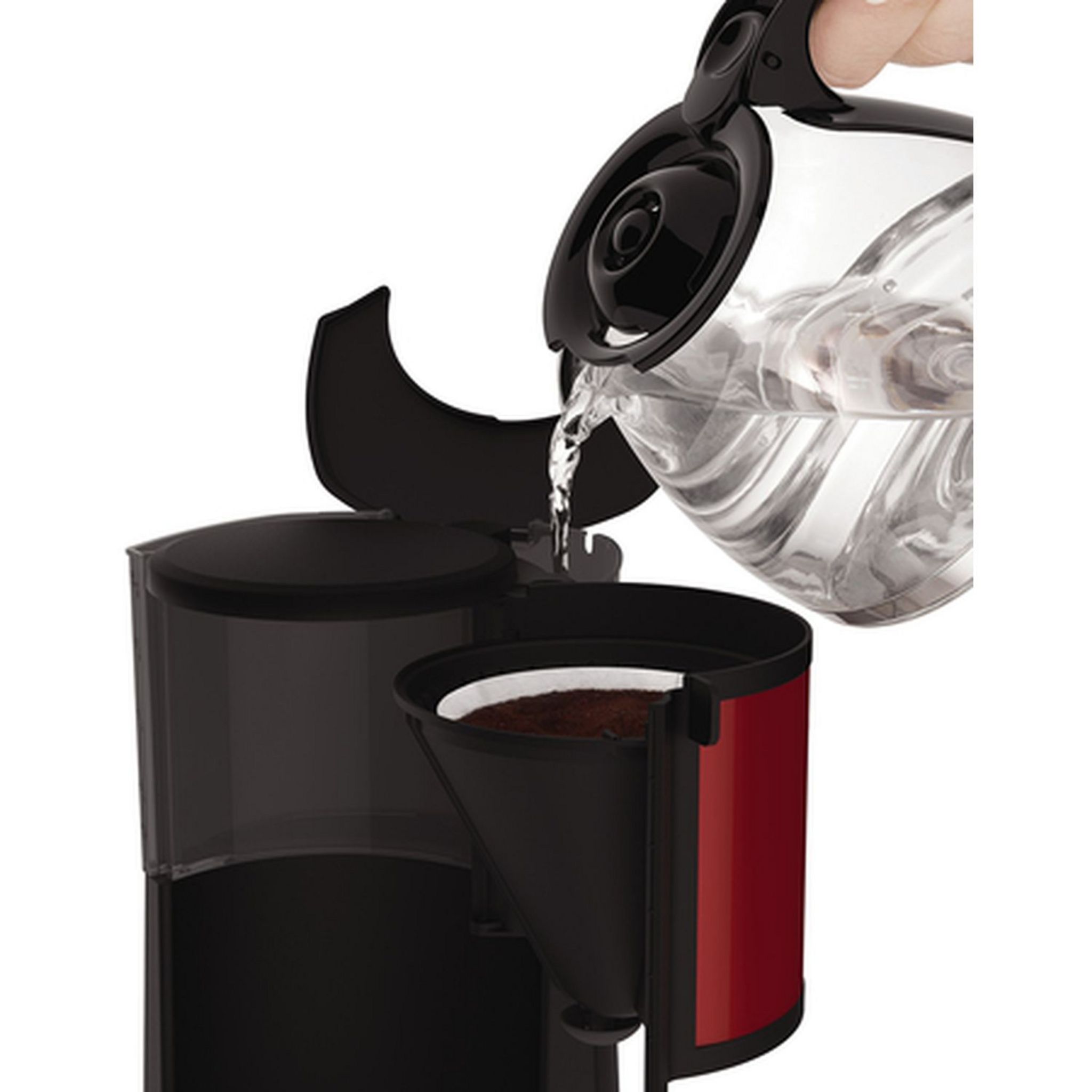 Voir la diapositive 2 : MOULINEX Cafetière à filtre classique Subito Select rouge FG370D11