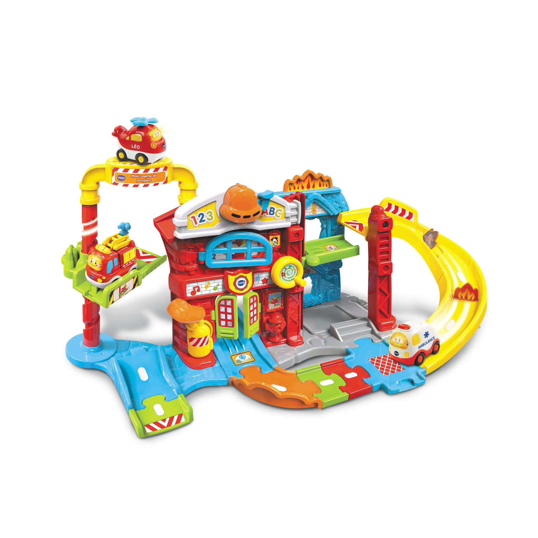 Voir la diapositive 3 : VTECH Maxi caserne de Pompiers Tut Tut Bolides