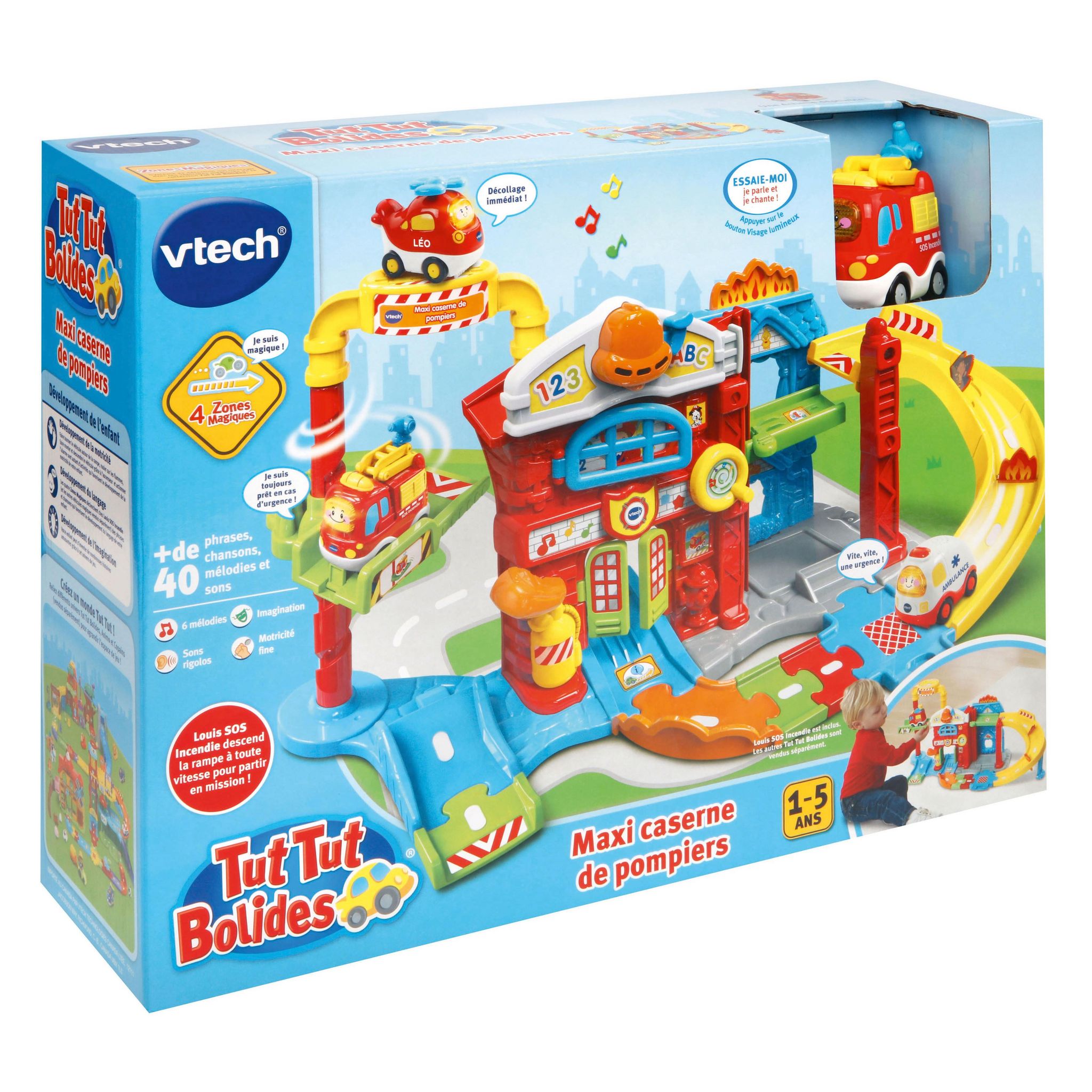 Voir la diapositive 6 : VTECH Maxi caserne de Pompiers Tut Tut Bolides