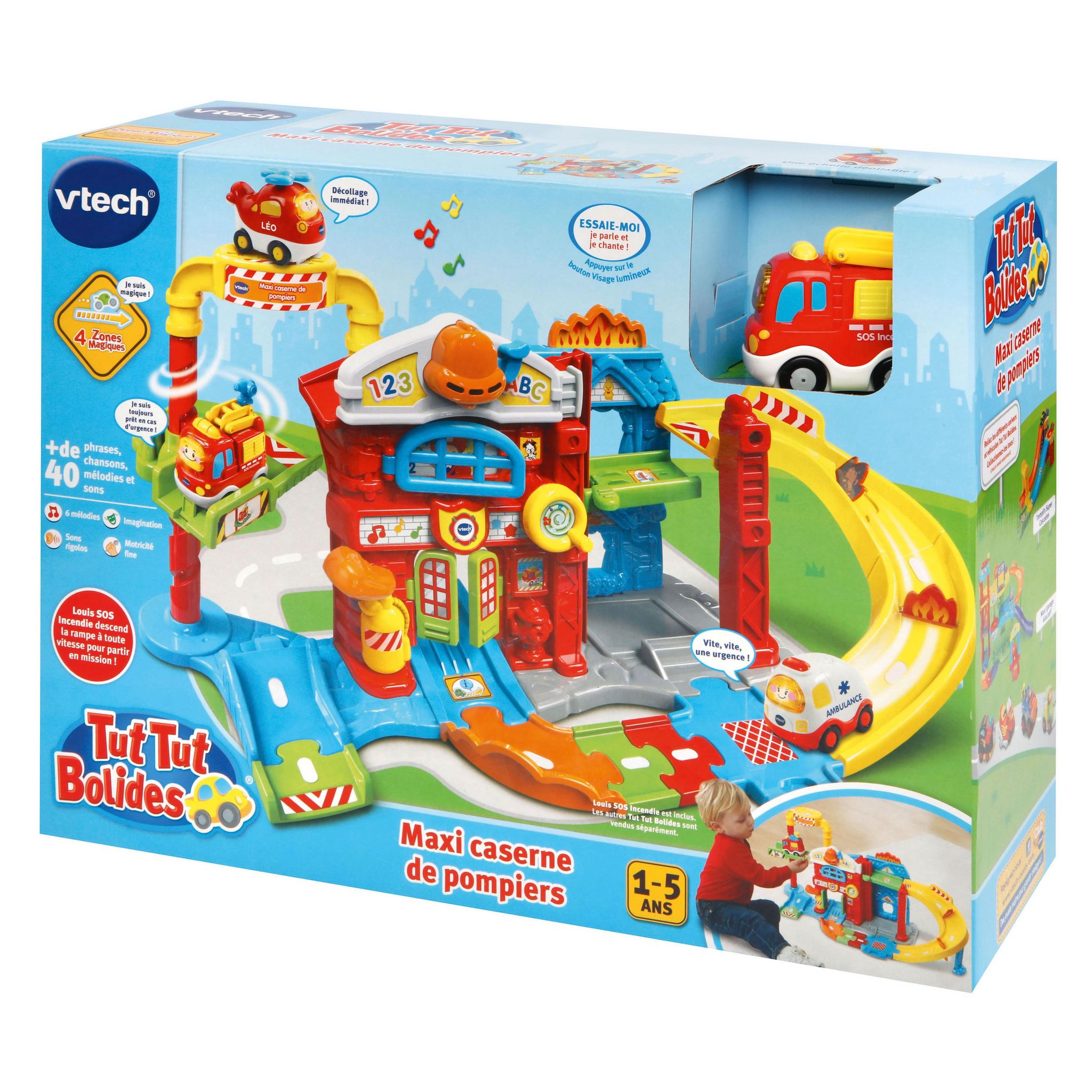 Voir la diapositive 8 : VTECH Maxi caserne de Pompiers Tut Tut Bolides