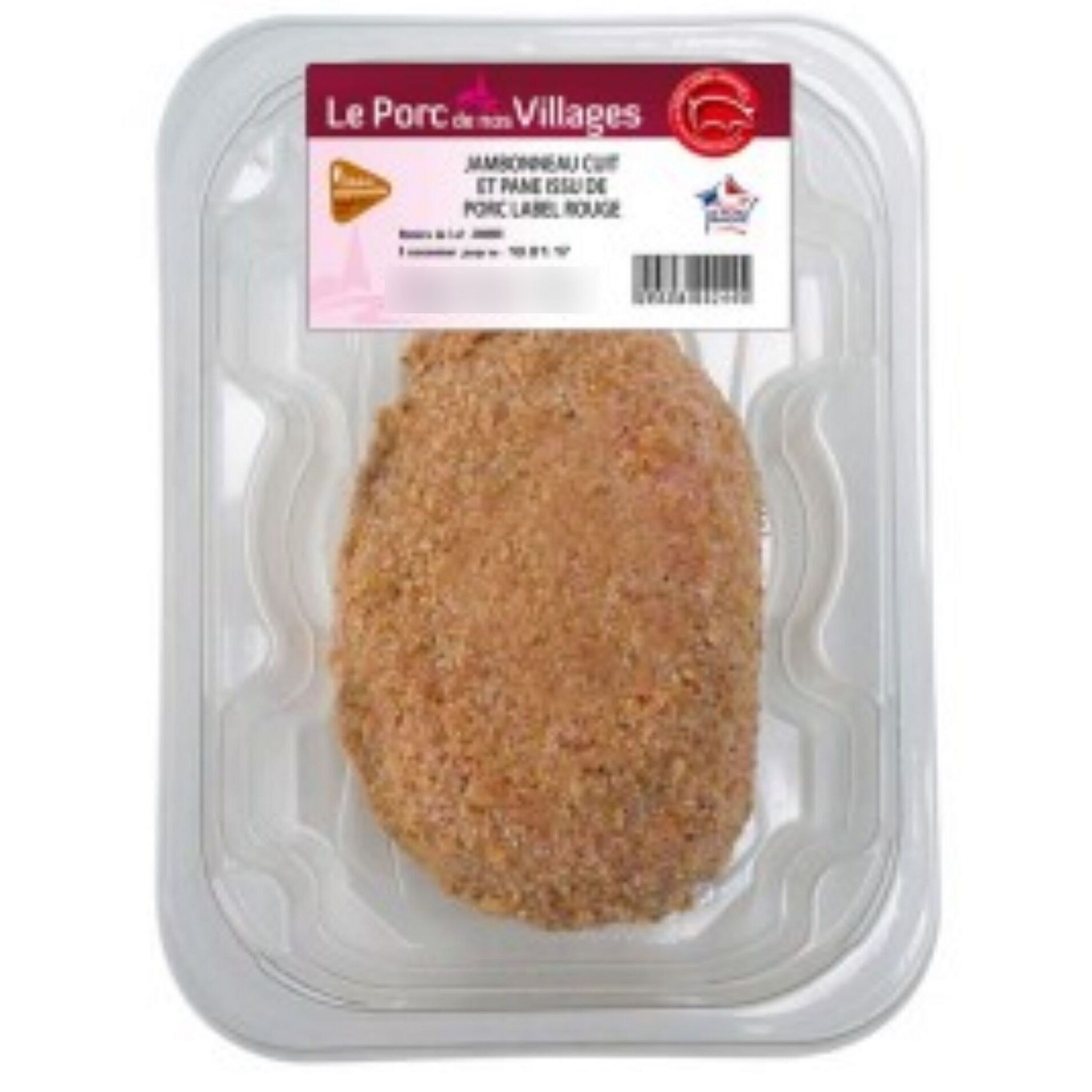 LE PORC DE NOS VILLAGES CULTIVONS LE BON Jambonneau cuit et pané issu de porc label rouge 250g