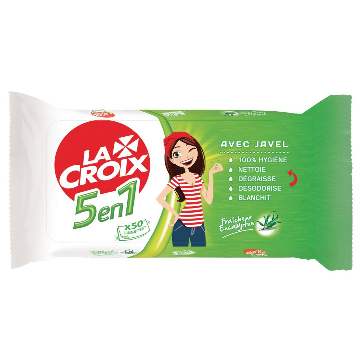 LA CROIX Lingettes nettoyantes avec javel 50 lingettes