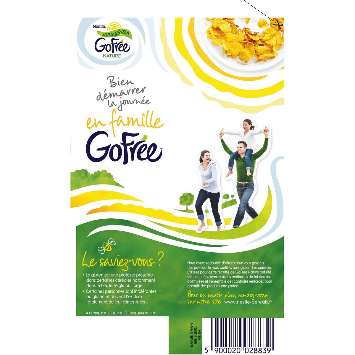 NESTLE GOFREE Pétales de maïs chocolat sans gluten 250g