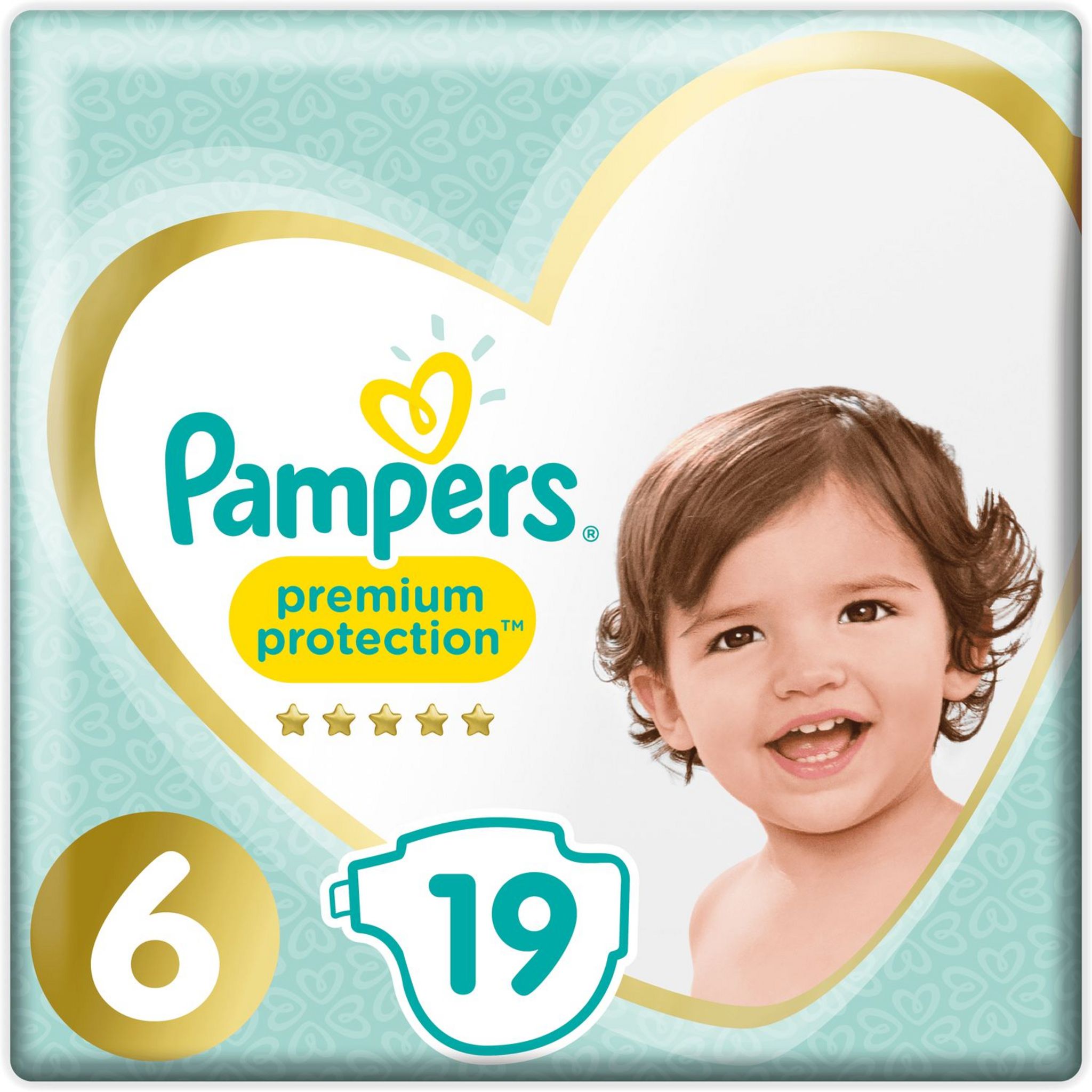Voir la diapositive 3 : PAMPERS Premium protection couches taille 6 (+15kg) 19 couches
