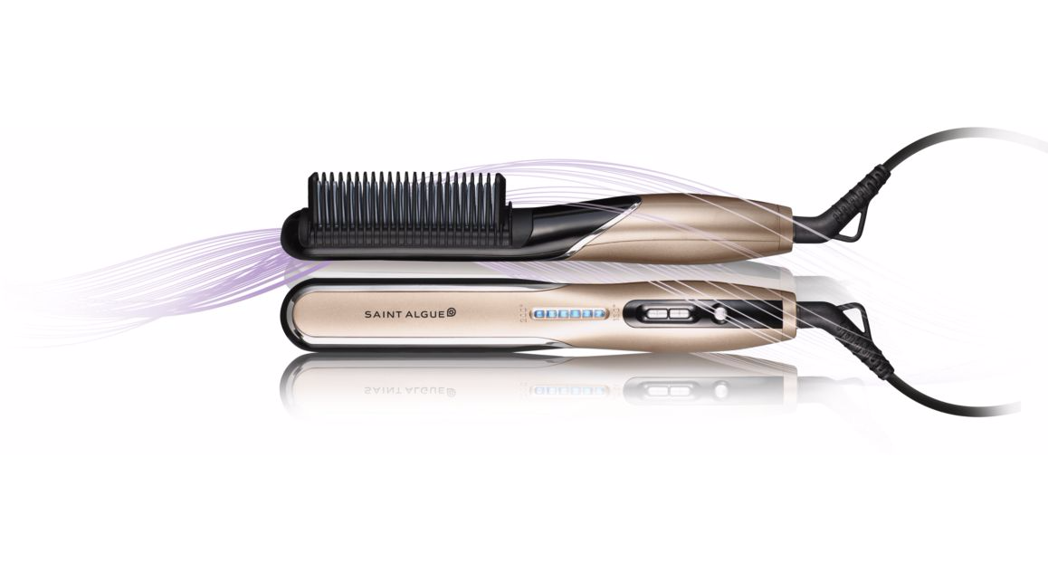 Voir la diapositive 4 : ST ALGUE Brosse lissante et chauffante Demeliss SlimBrush