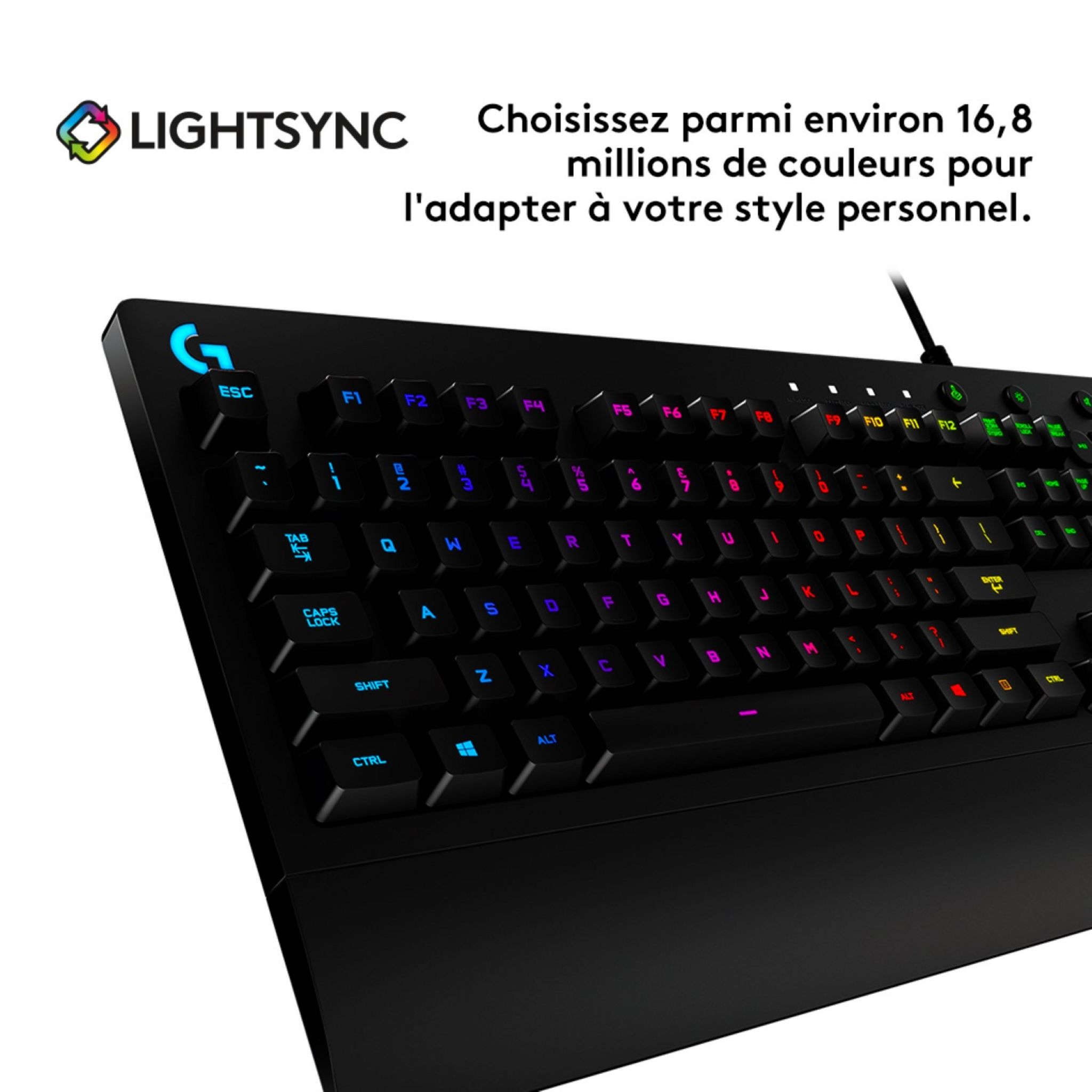 Voir la diapositive 7 : LOGITECH Clavier Gaming G213 Prodigy Filaire Rétroéclairé