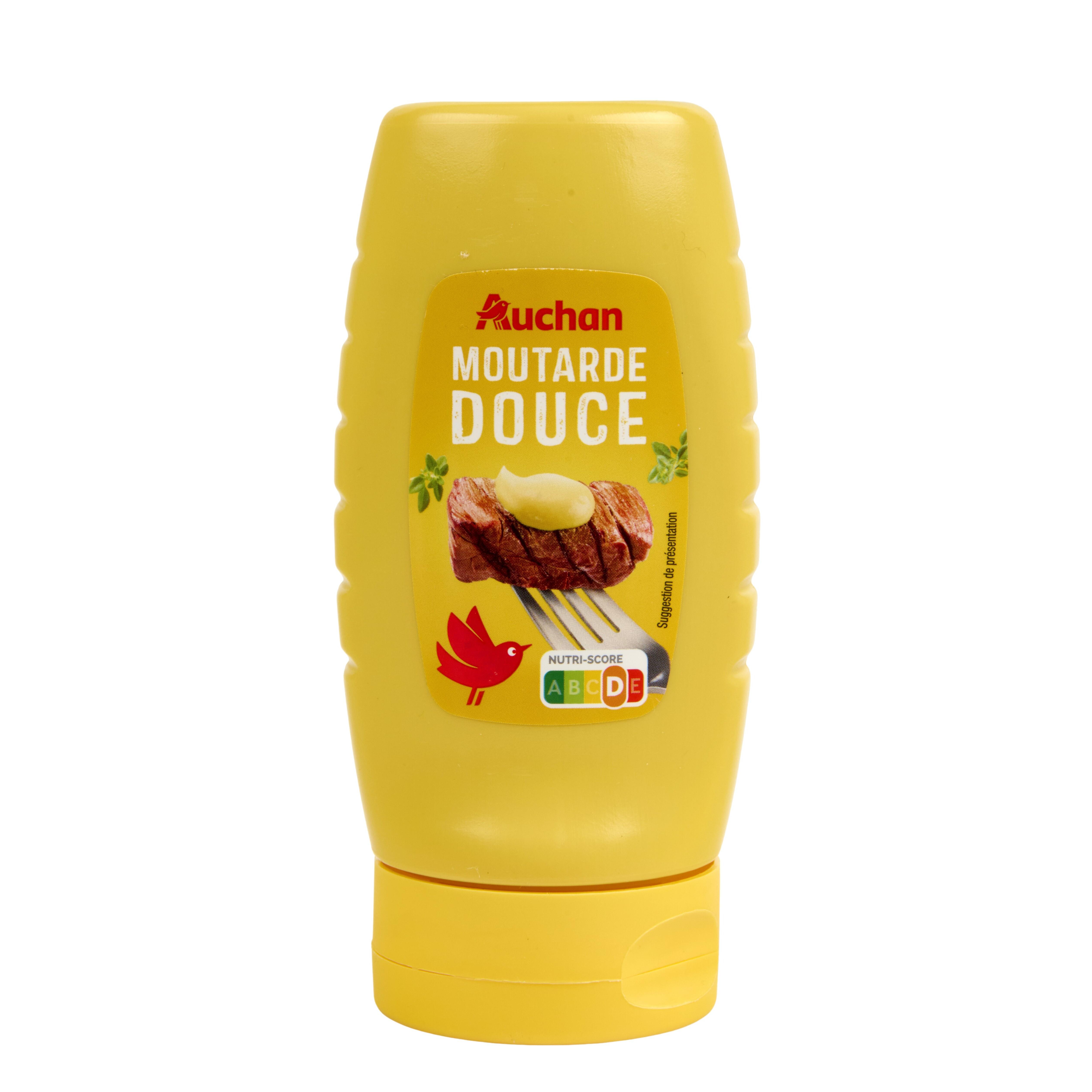 Voir la diapositive 2 : AUCHAN Moutarde douce flacon souple 255g