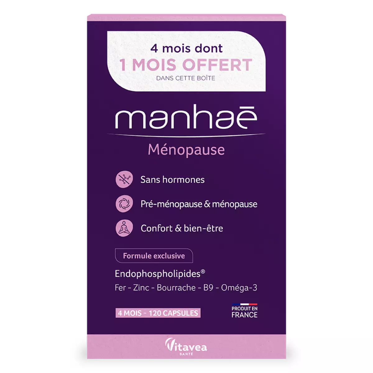 VITAVEA Manhaé Ménopause cure 4 mois 120 capsules