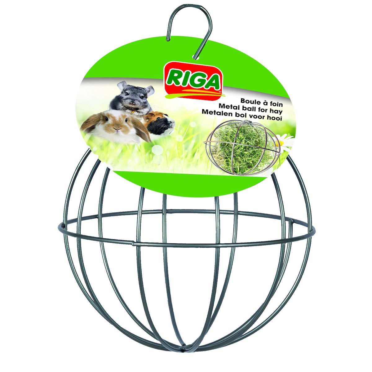 RIGA Boule à foin en métal 1 pièce