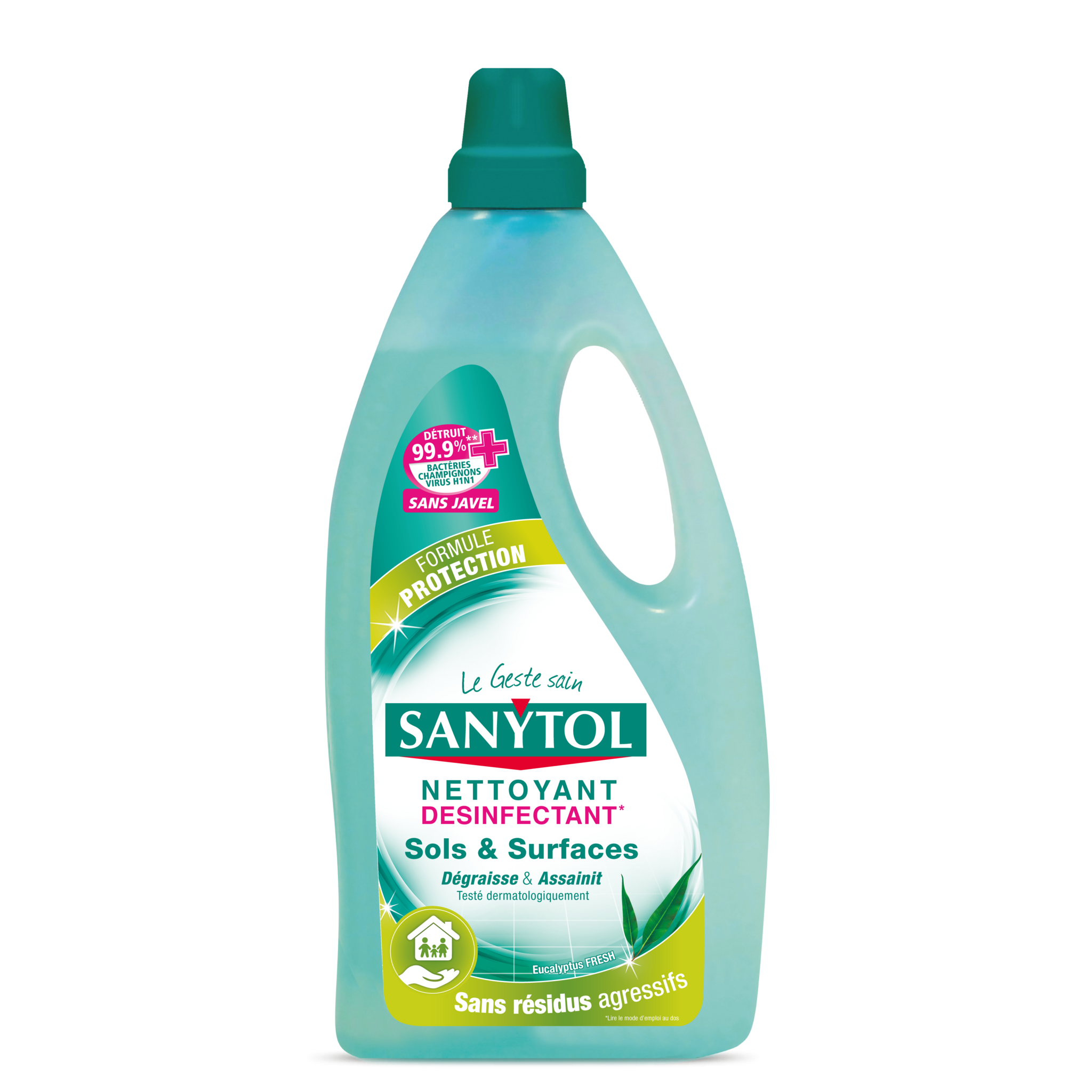 SANYTOL Nettoyant désinfectant sols et surfaces eucalyptus 1l
