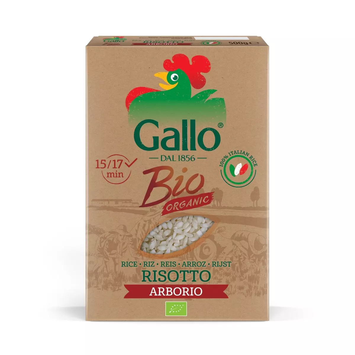 RISO GALLO Riz Arborio bio pour risotto 500g
