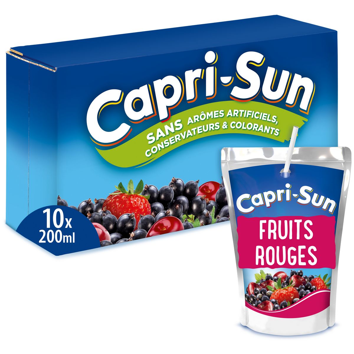 CAPRI-SUN Boisson au jus de fruits summer berries poches 10x20cl