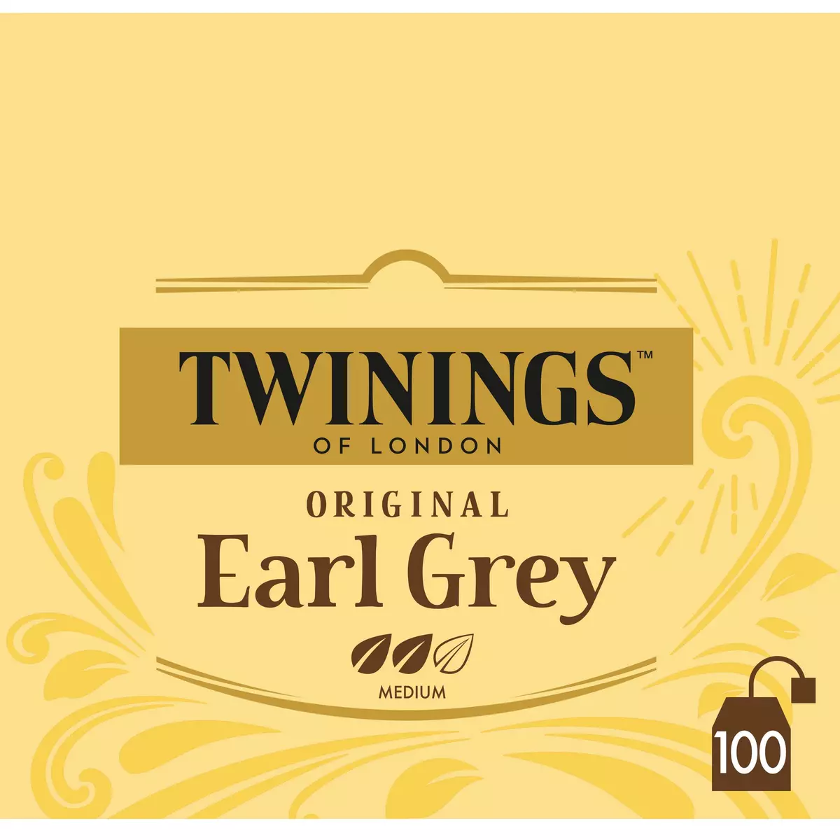 TWININGS Thé original Earl Grey 100 sachets pas cher 
