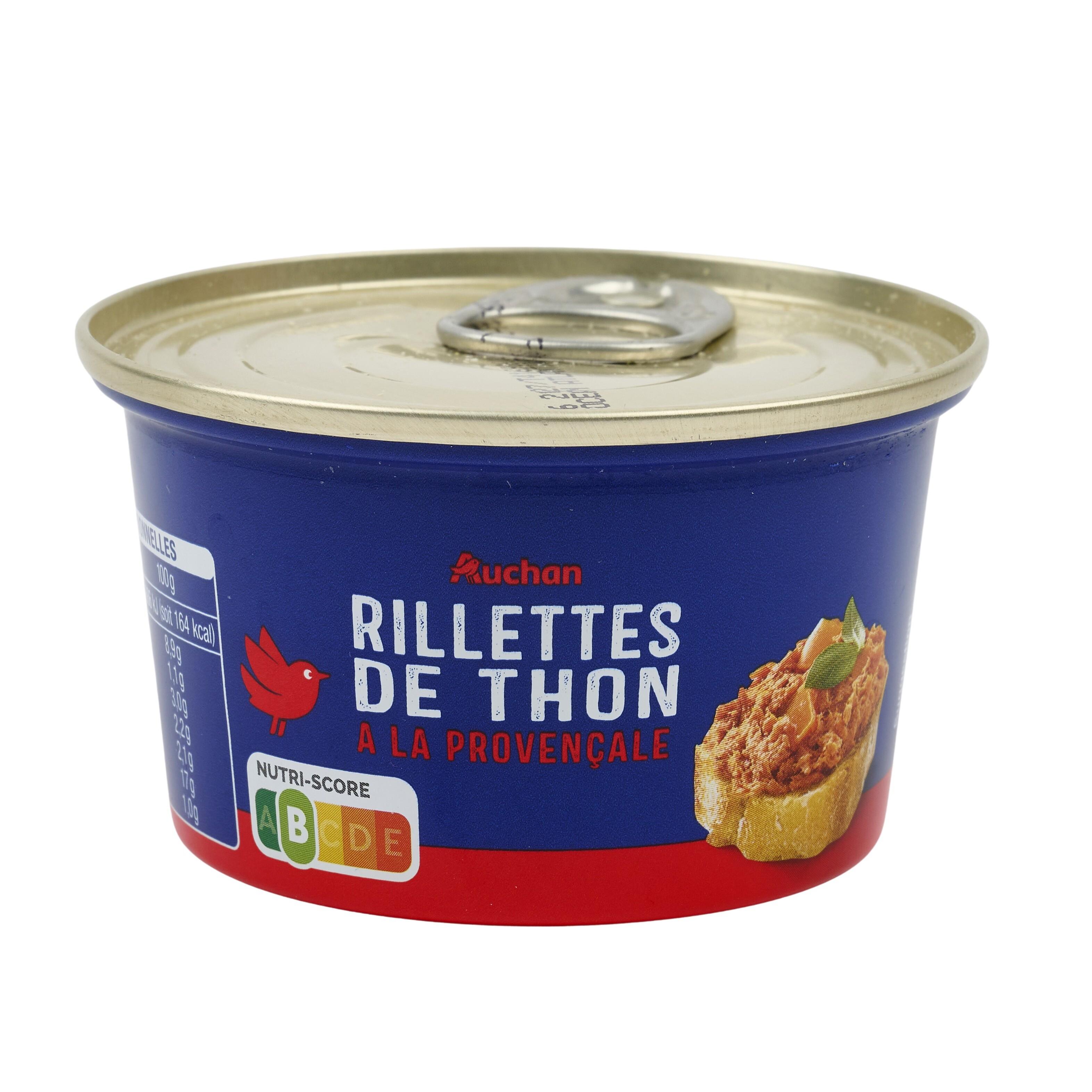 Voir la diapositive 2 : AUCHAN Rillettes de thon à la provençale 125g