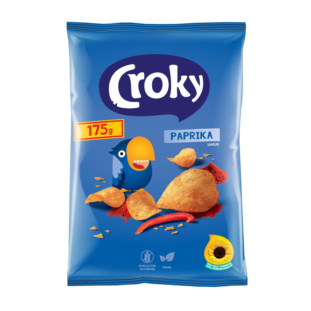 CROKY Chips saveur paprika 175g