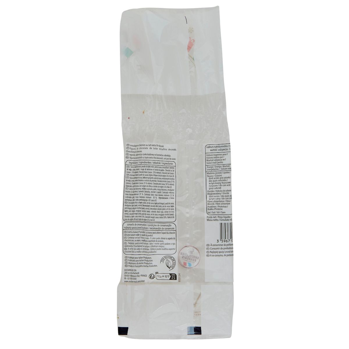 VENDOME Moulage Père Noël en chocolat au lait extra fin décoré 100g