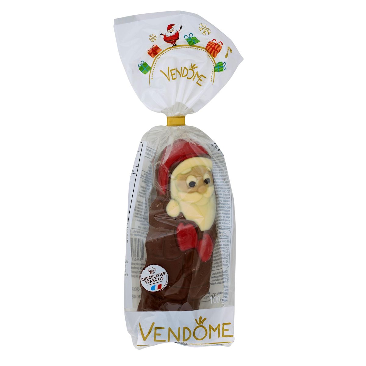 VENDOME Moulage Père Noël en chocolat au lait extra fin décoré 100g
