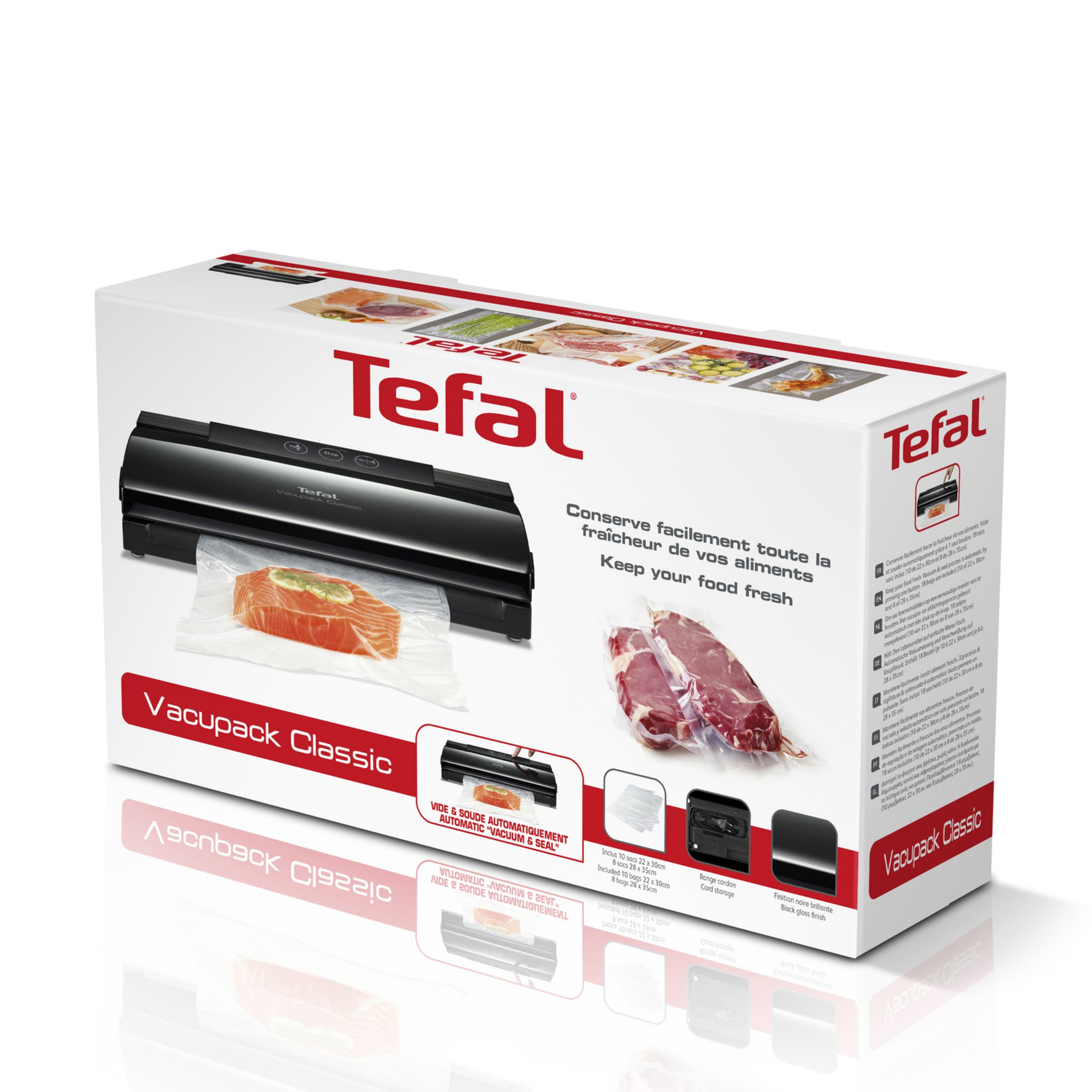 Voir la diapositive 16 : TEFAL Machine sous vide alimentaire&nbsp;Vacupack classic VT254070