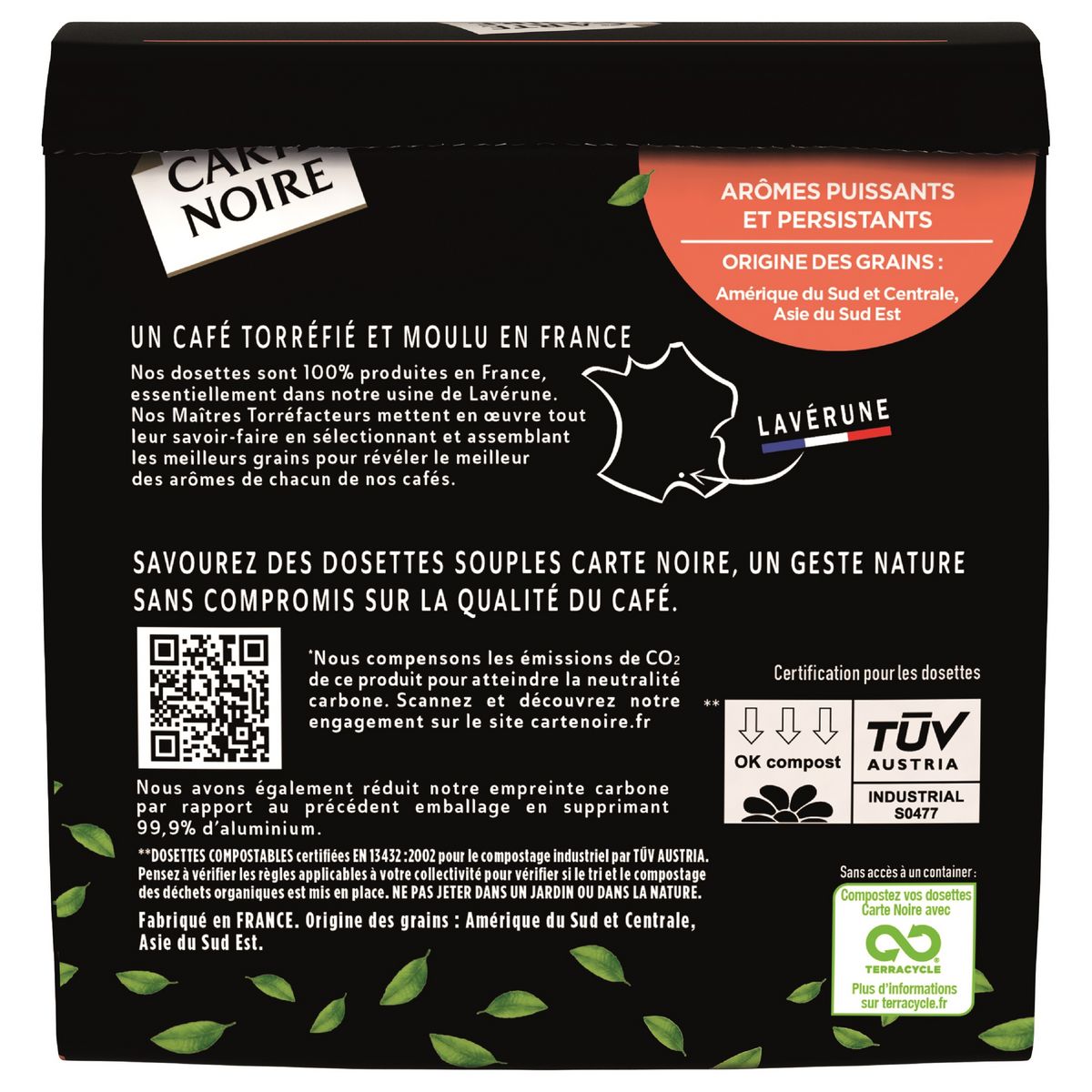 CARTE NOIRE Dosettes de café expresso intensité 11 compatibles Senseo 36 dosettes 250g