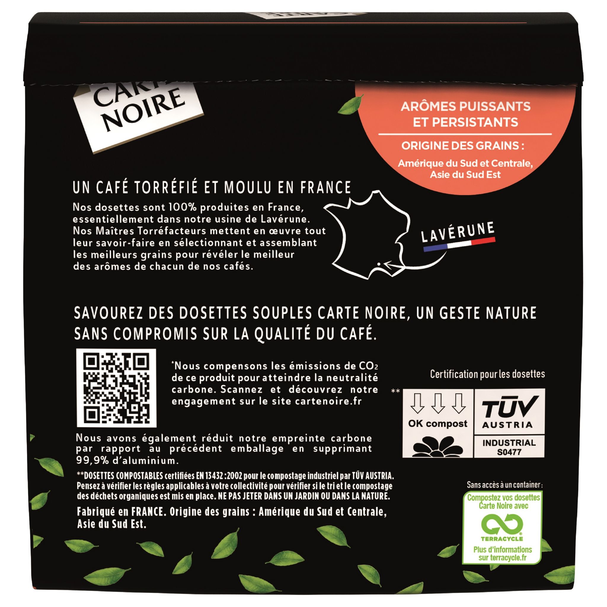 Voir la diapositive 3 : CARTE NOIRE Dosettes de café expresso intensité 11 compatibles Senseo 36 dosettes 250g