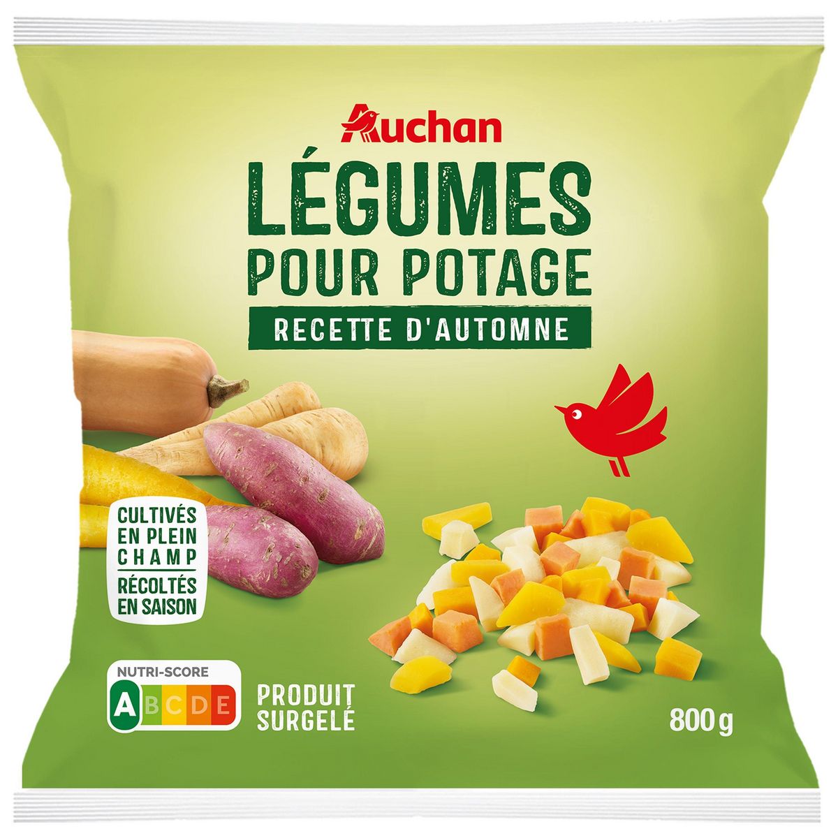 AUCHAN Légumes pour potage recette d'Automne 5 portions 800g