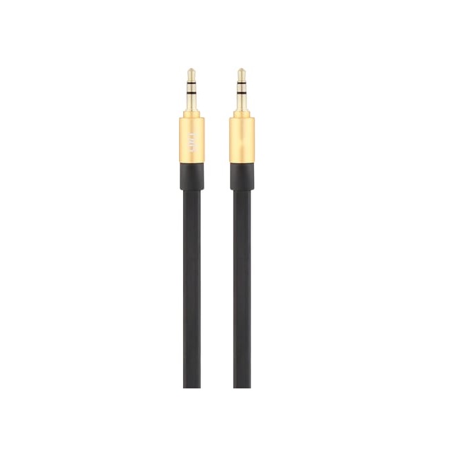 TNB câble jack 3.5 plat noir/or