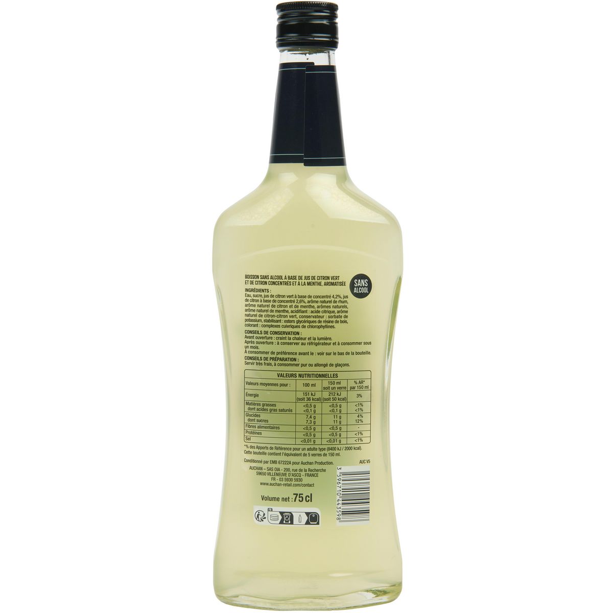 VIRGIN ELIXIR Cocktail Mojito sans alcool 75cl