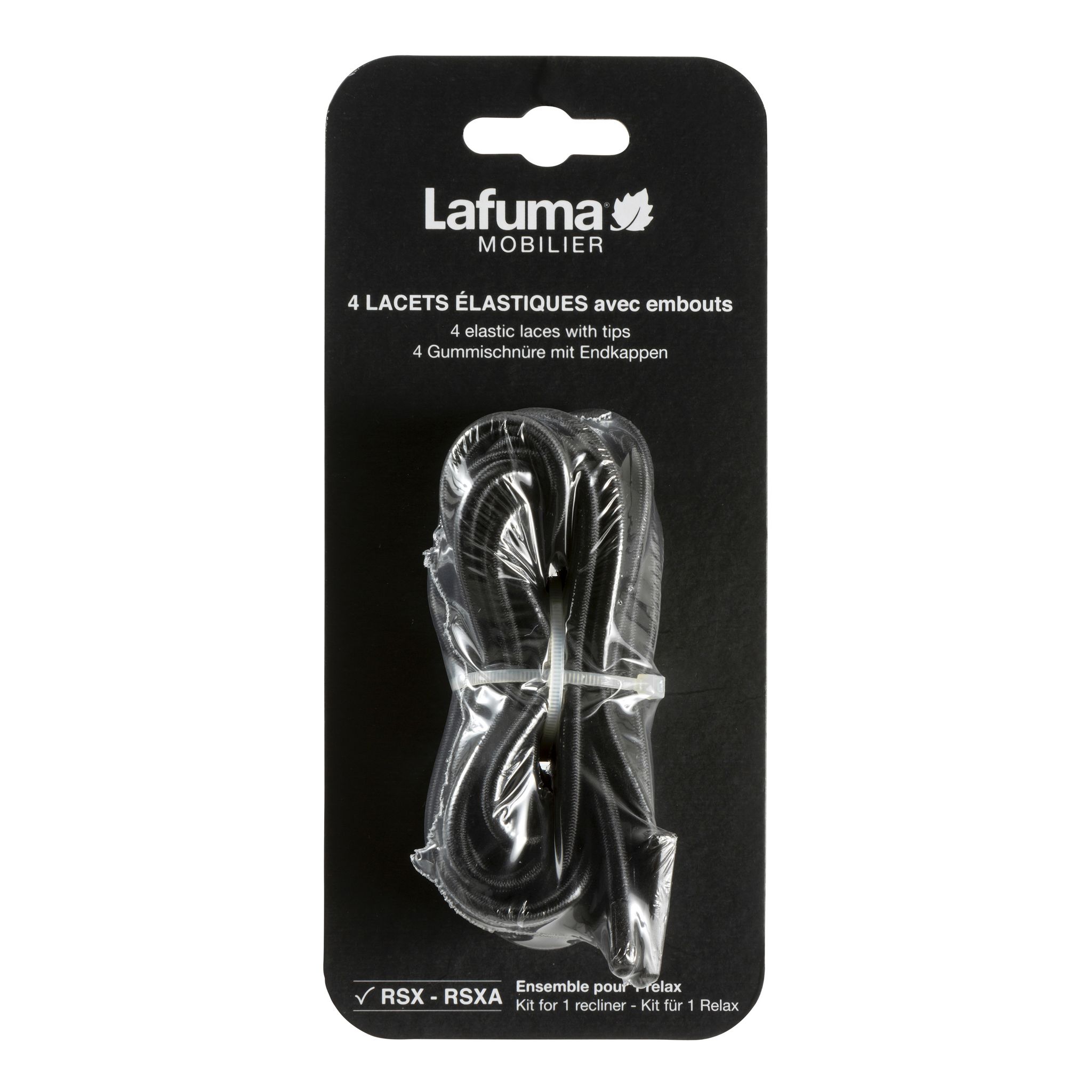 LAFUMA Lacets élastiqués avec embouts - Noir