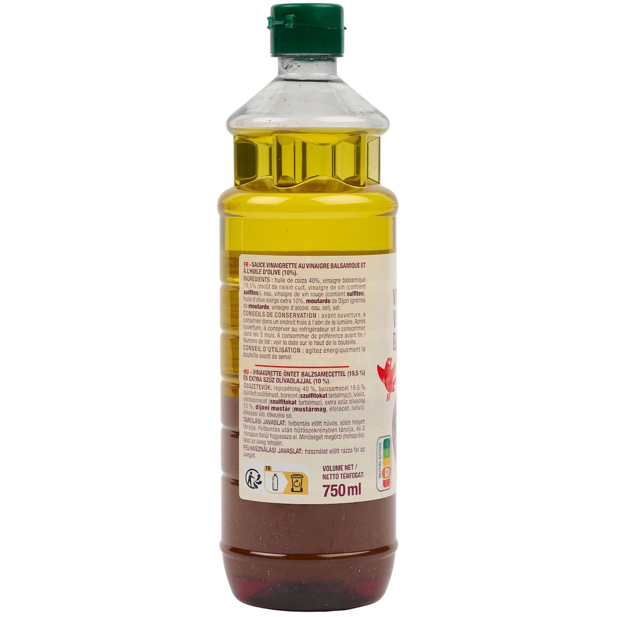 AUCHAN Vinaigrette au vinaigre balsamique 75cl