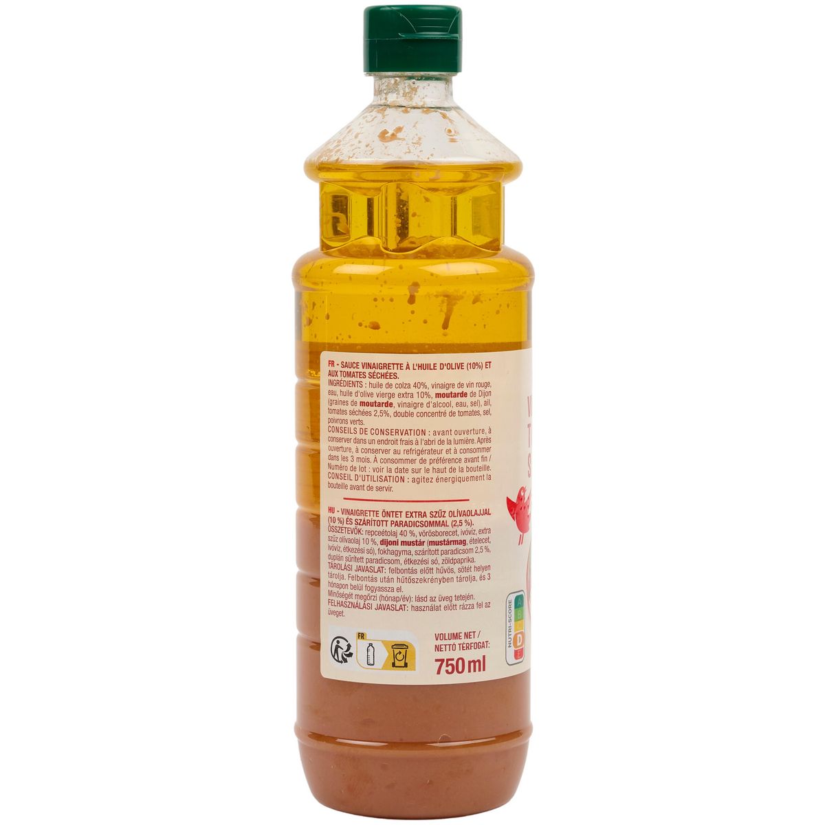 AUCHAN Vinaigrette aux tomates séchées 75cl